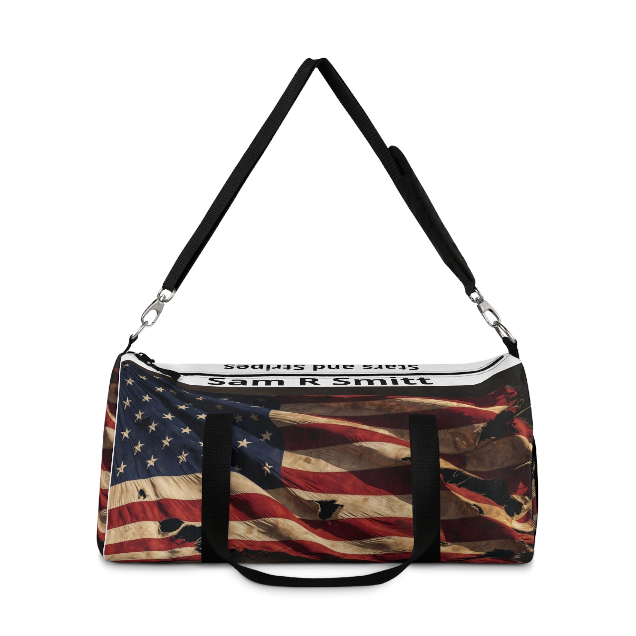 Personalized Patriotic Duffel Bag – Distressed Flag Design