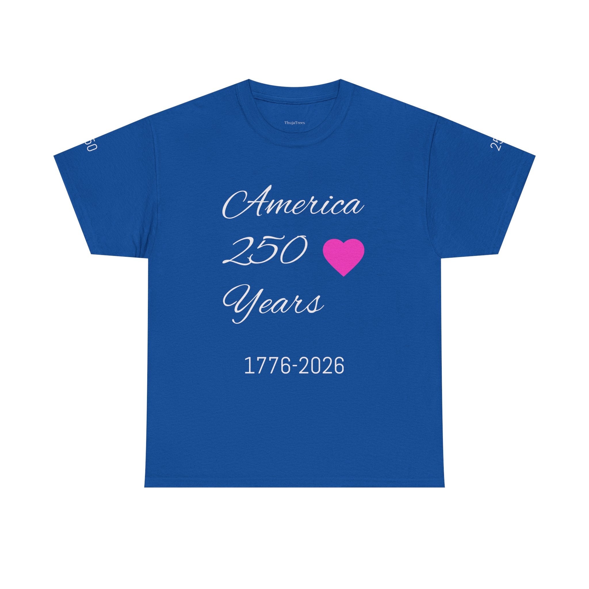 Unisex Heavy Cotton Tee Shirt celebrate America 250 Patriotic apparel