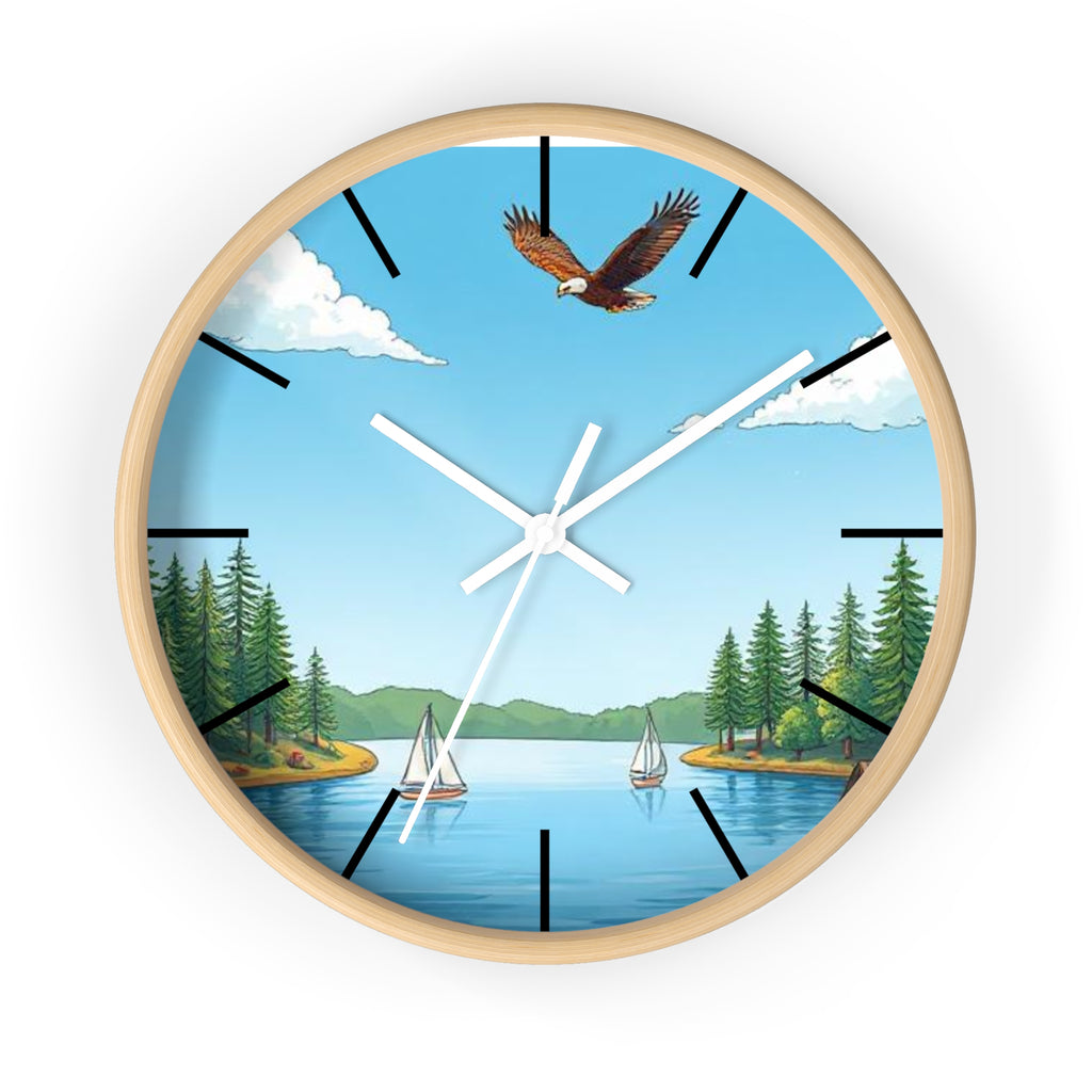 Rustic Nature Wall Clock | Bird Lover Cabin & Lakehouse Decor