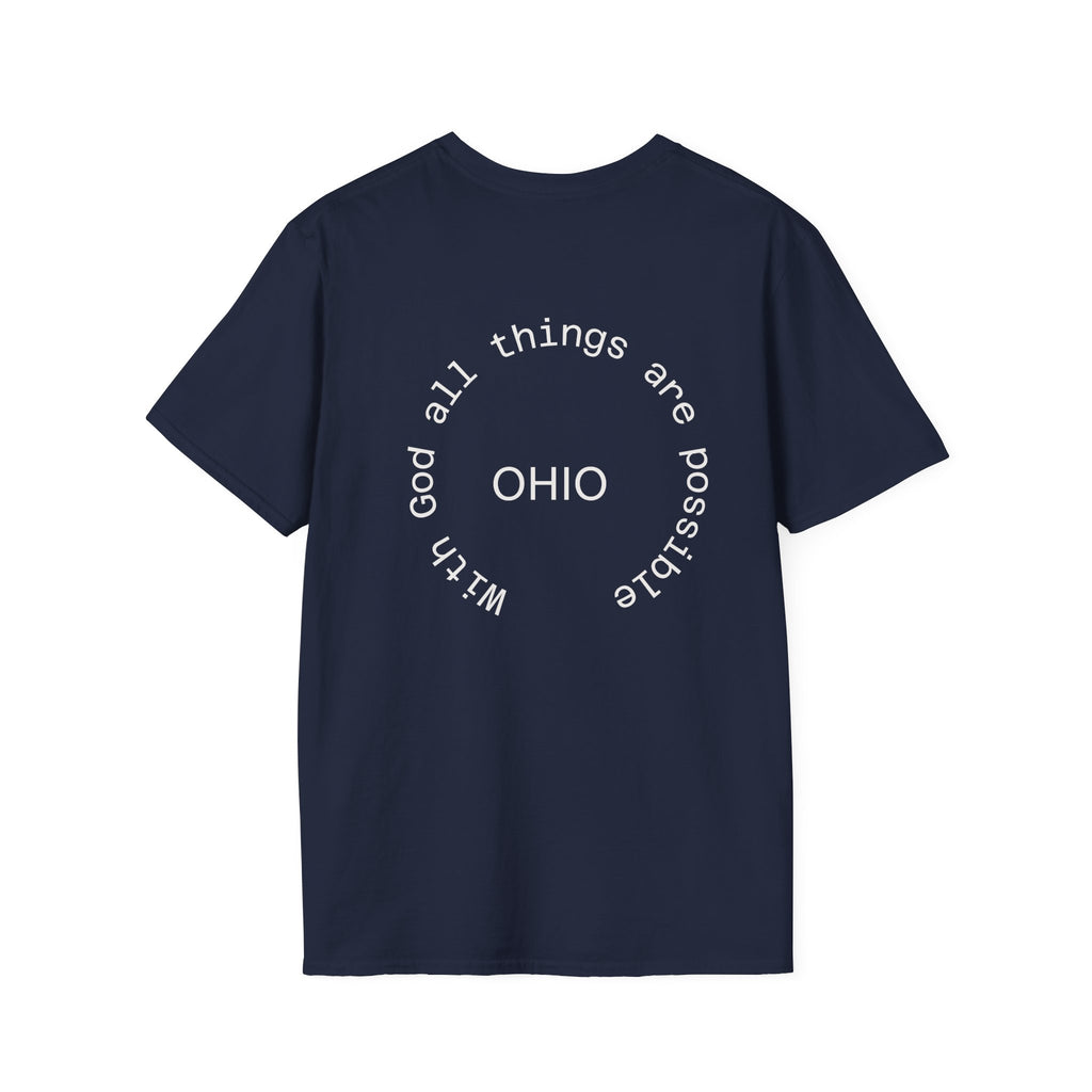 Ohio State Graphic T-Shirt Dark Colors Casual Wear, Gift for Ohioans, State Pride Shirt, Unisex Tee