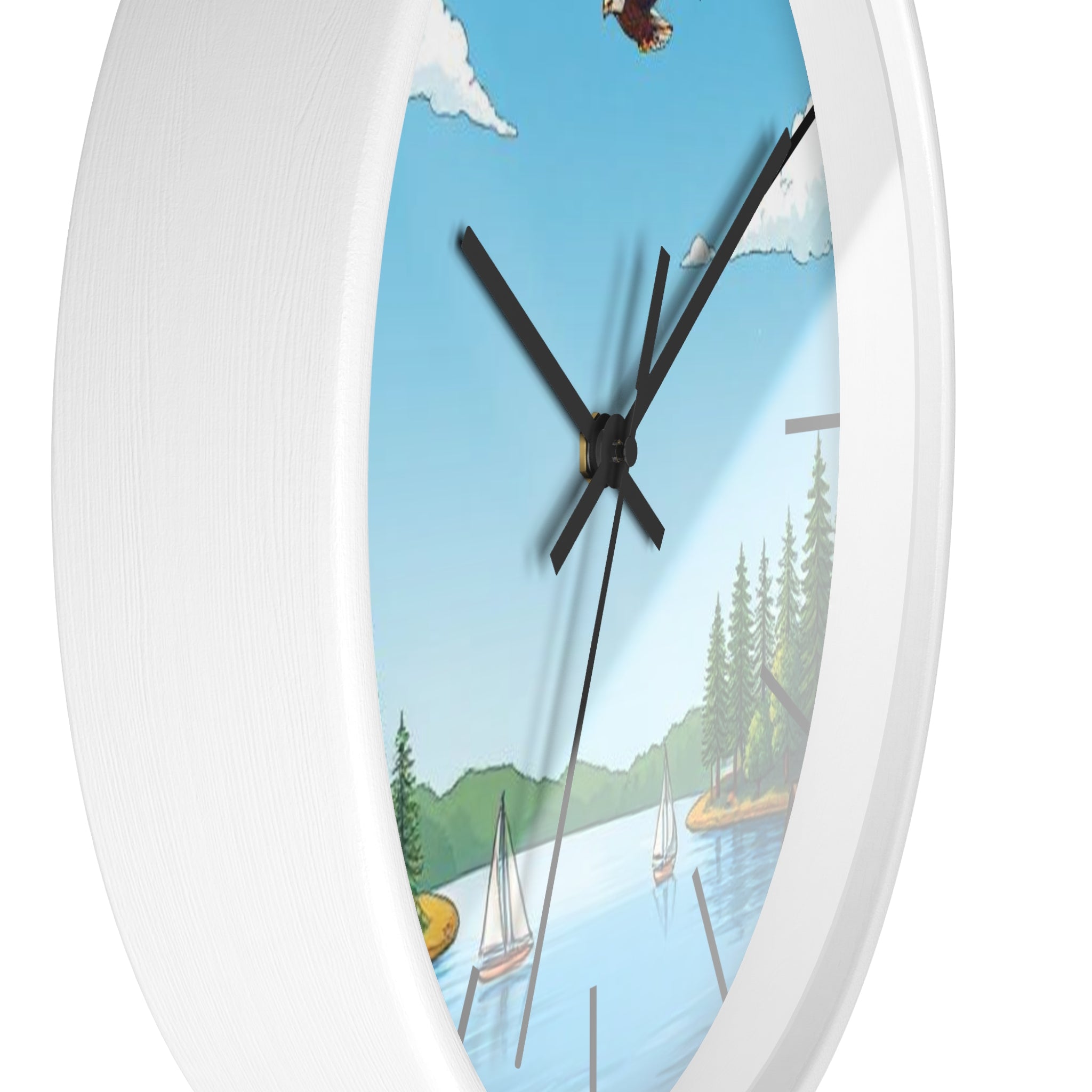 Nature-Inspired Wall Clock, Rustic Home Decor, Lakehouse Aesthetic, Perfect Gift for Bird Lovers, Cabin Decor