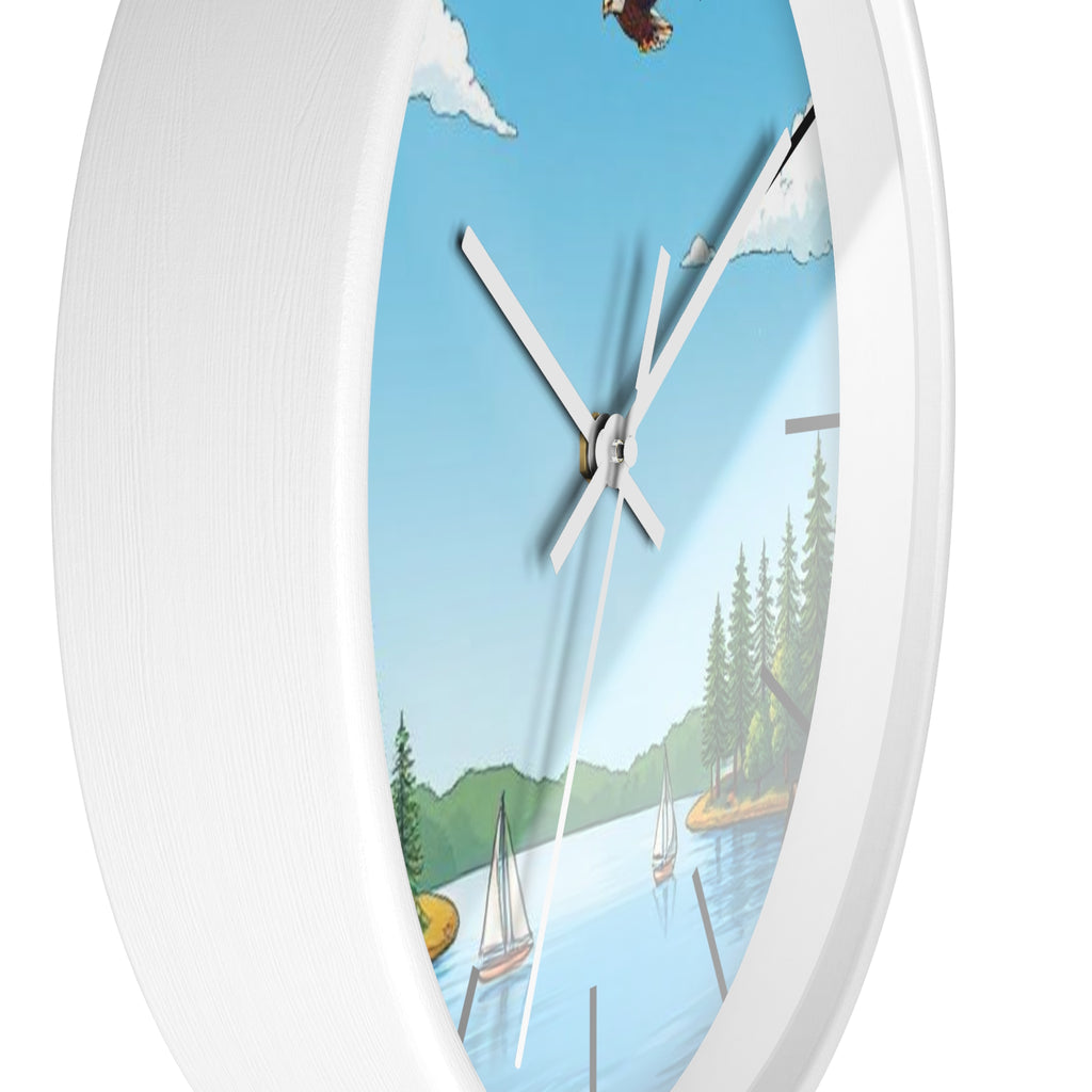 Nature-Inspired Wall Clock, Rustic Home Decor, Lakehouse Aesthetic, Perfect Gift for Bird Lovers, Cabin Decor