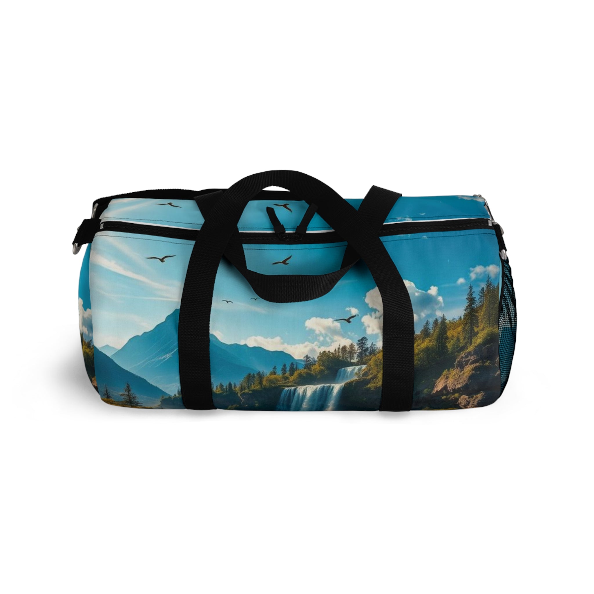 Scenic Waterfall Travel Duffel Bag — Nature Landscape Gym & Weekend Bag