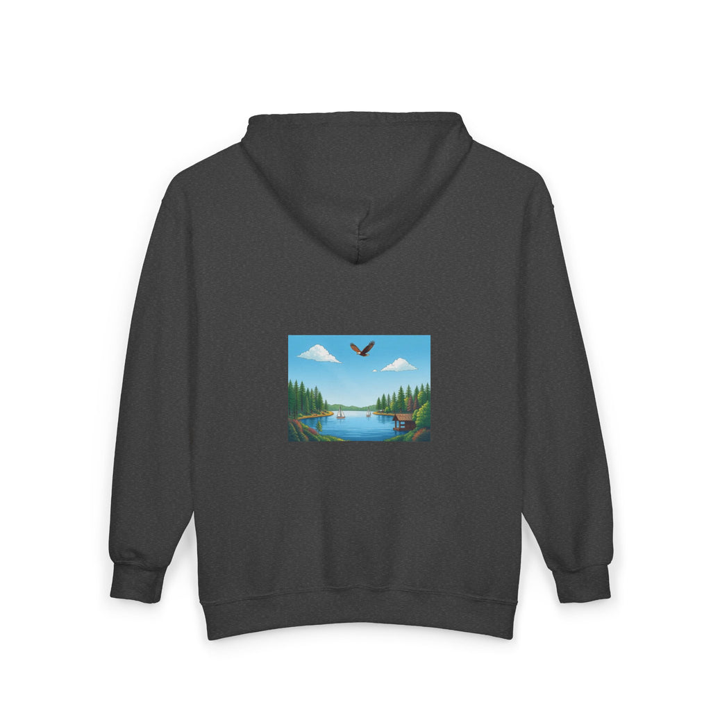 Michigan Great Lakes State Full Zip Hoodie Sweatshirt, Hooded Jacket, Michigan Lover Gift, Midwest Apparel, Lake Michigan Sweatshirt