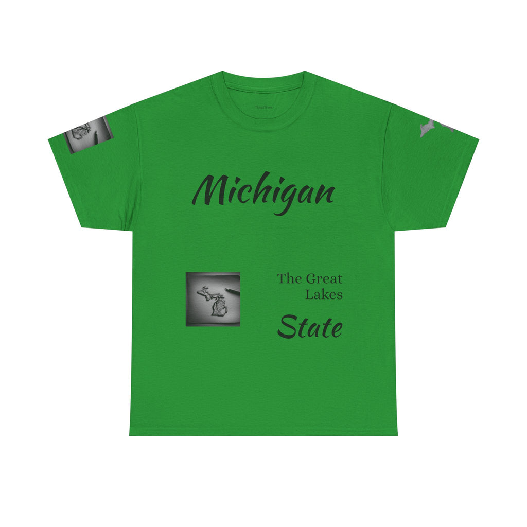 Michigan T-Shirt Light | Great Lakes State Souvenir Tee