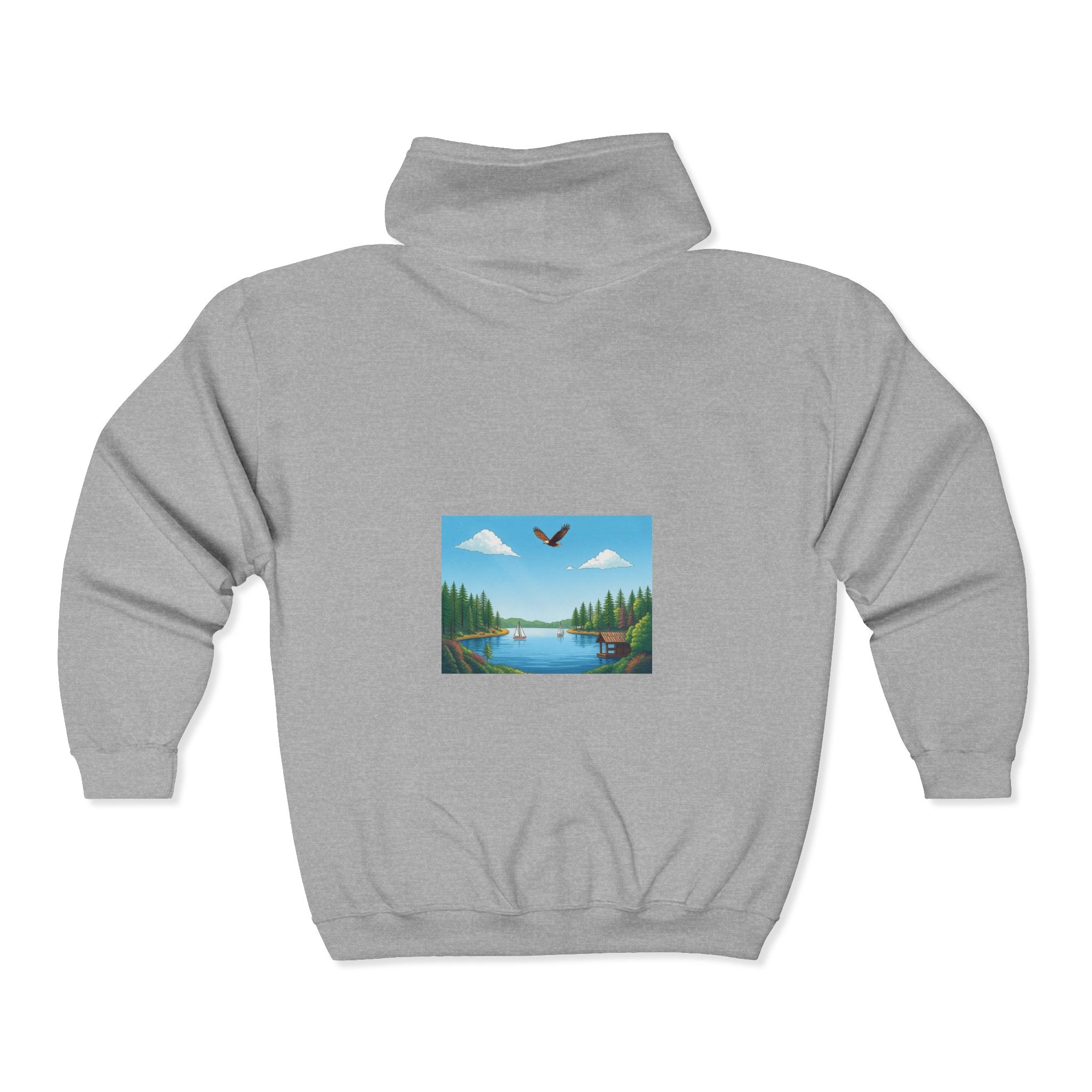 Michigan Great Lakes State Full Zip Hoodie Sweatshirt, Hooded Jacket, Michigan Lover Gift, Midwest Apparel, Lake Michigan Sweatshirt