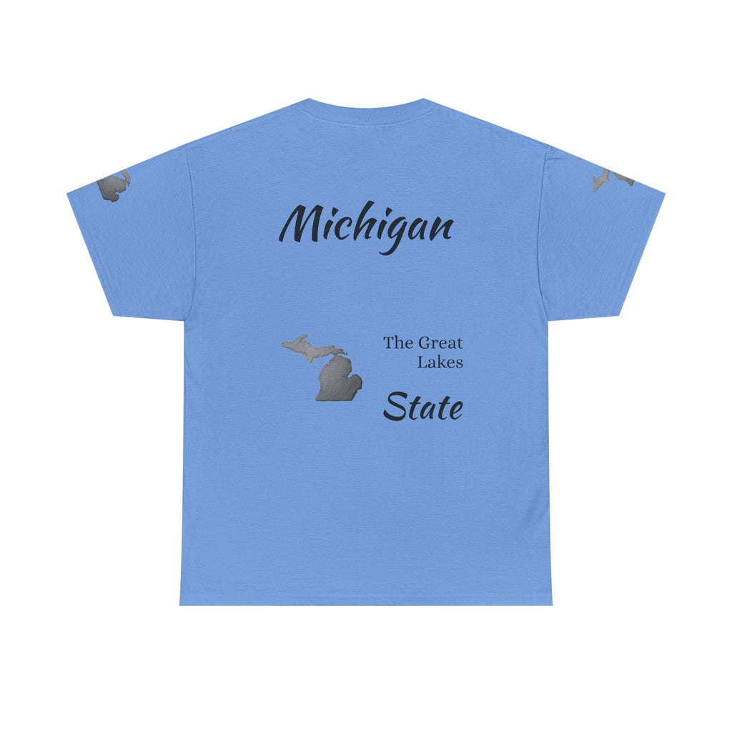 Michigan State Map T-Shirt — The Great Lakes Tee