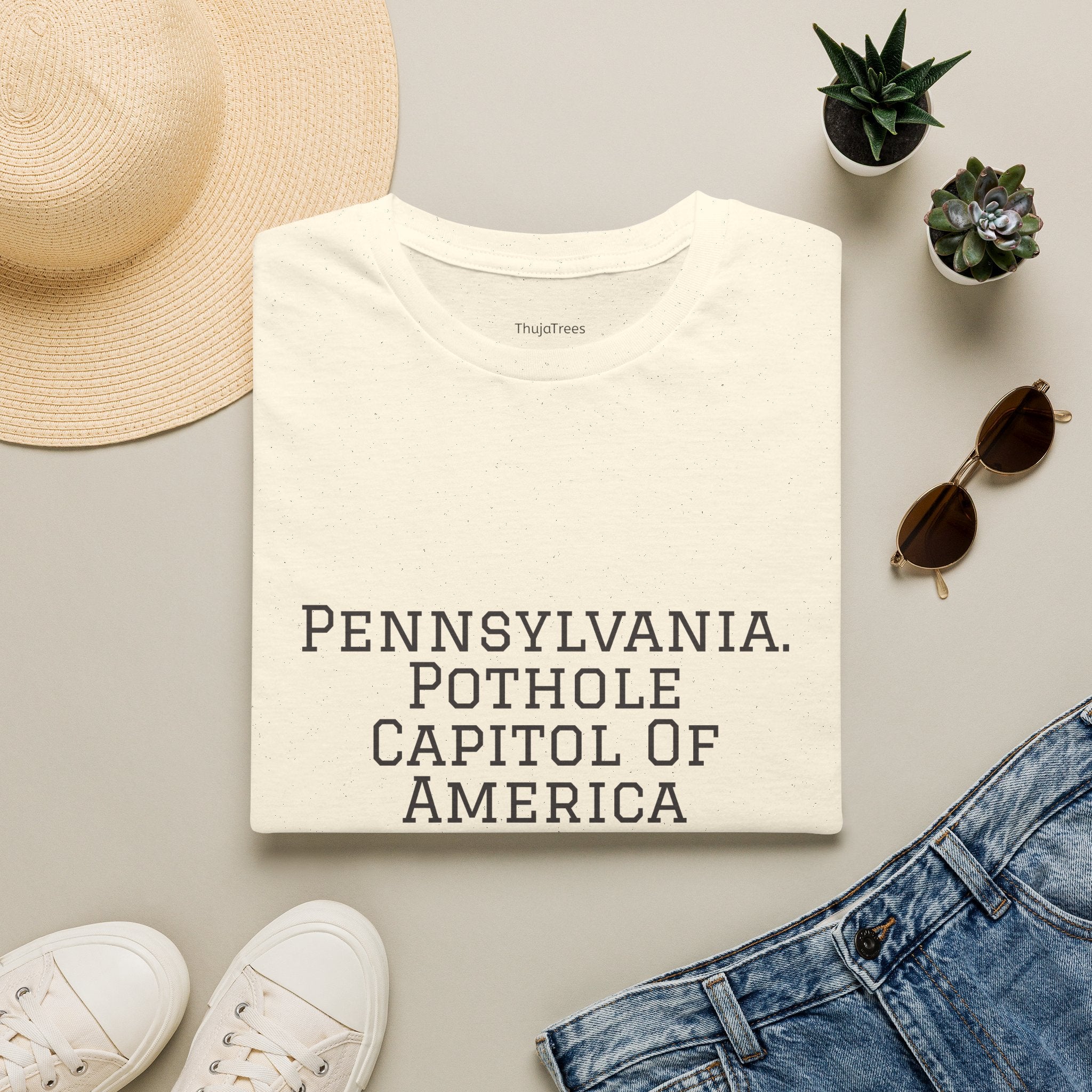 Funny Pennsylvania T-Shirt | Pothole Tee, Road Trip Gift