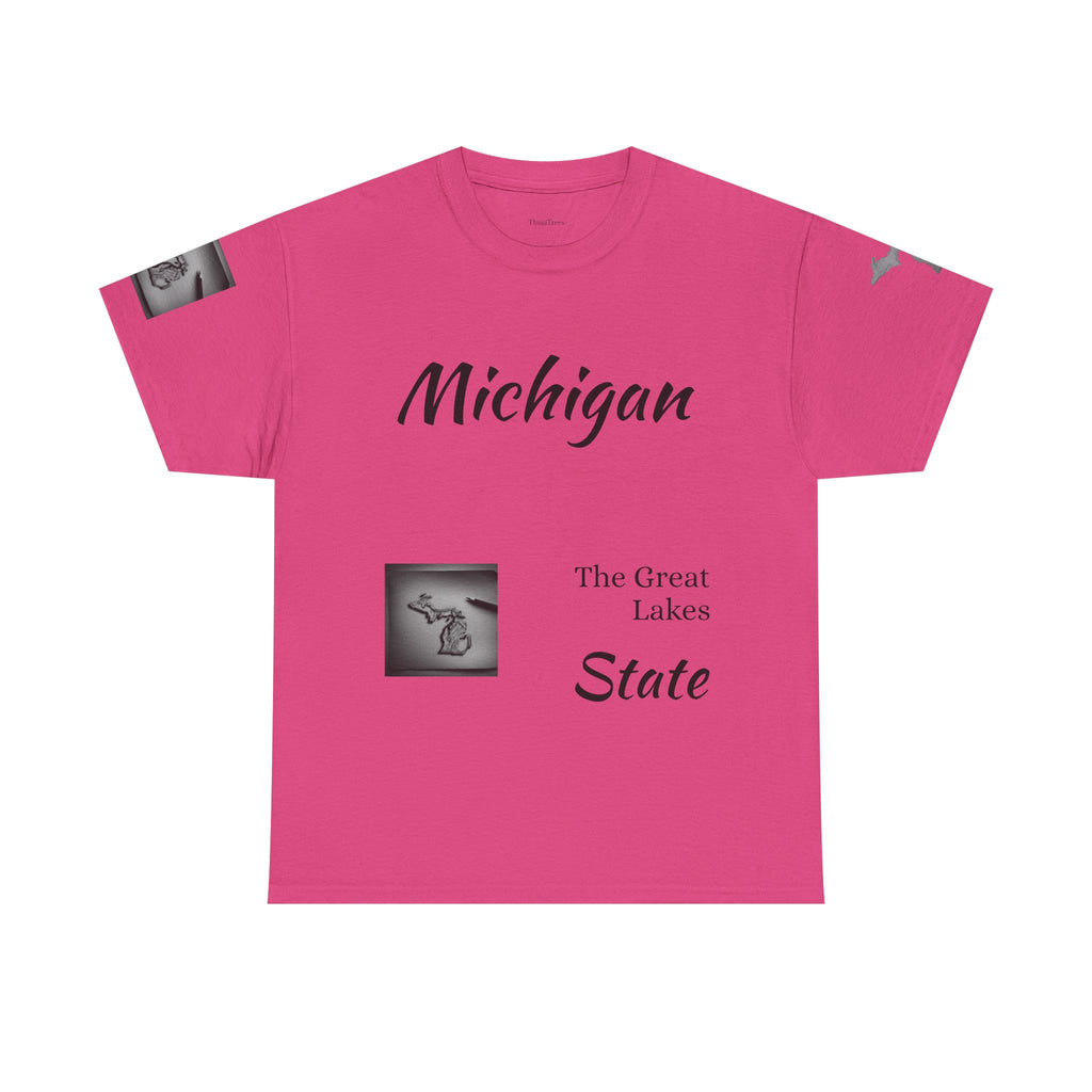 Michigan Great Lakes Map T-Shirt | State Pride Tee