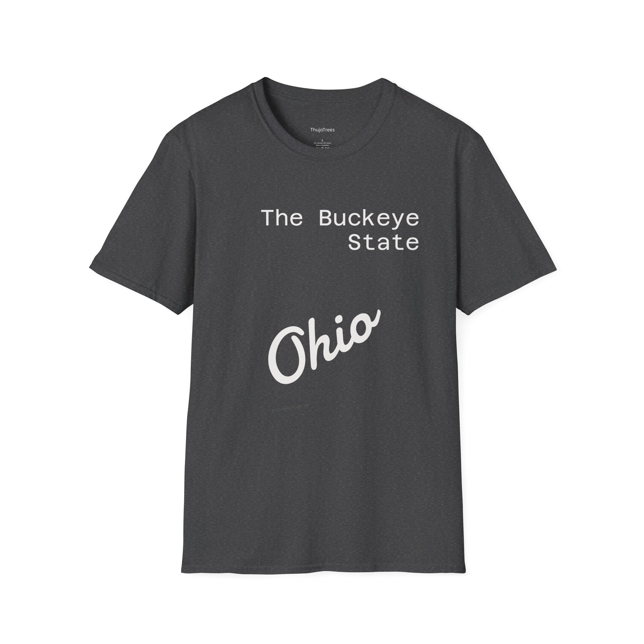 Ohio State Graphic T-Shirt Dark Colors Casual Wear, Gift for Ohioans, State Pride Shirt, Unisex Tee
