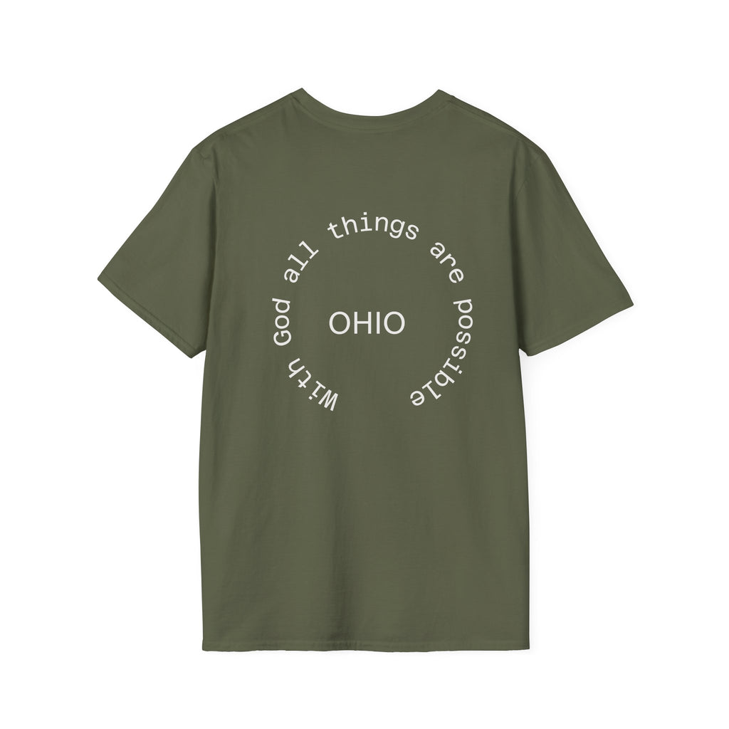 Ohio State Graphic T-Shirt Dark Colors Casual Wear, Gift for Ohioans, State Pride Shirt, Unisex Tee