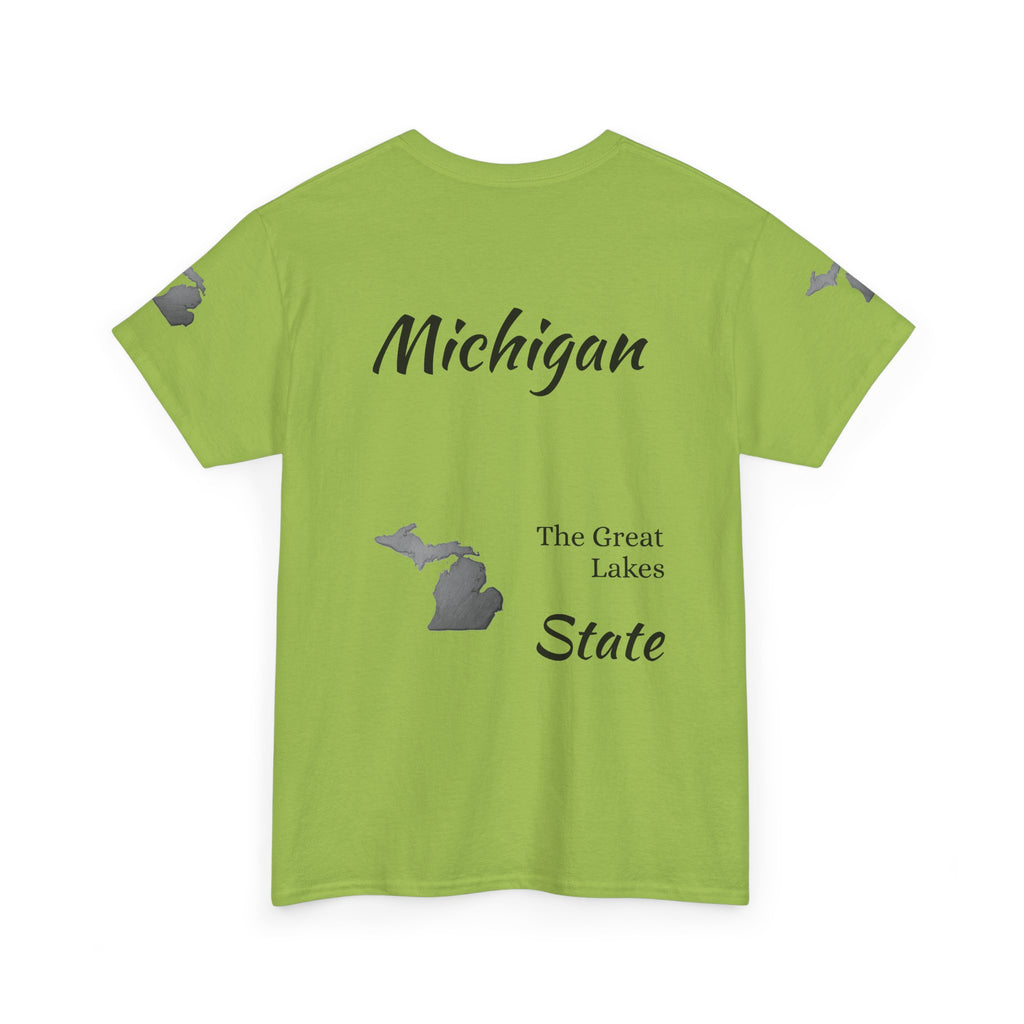 Michigan State Map T-Shirt — The Great Lakes Tee