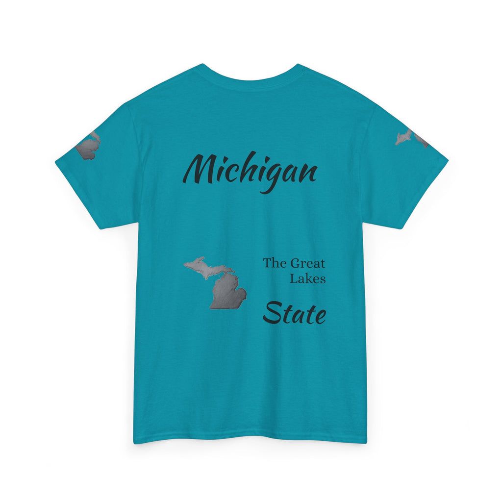 Michigan State Map T-Shirt — The Great Lakes Tee