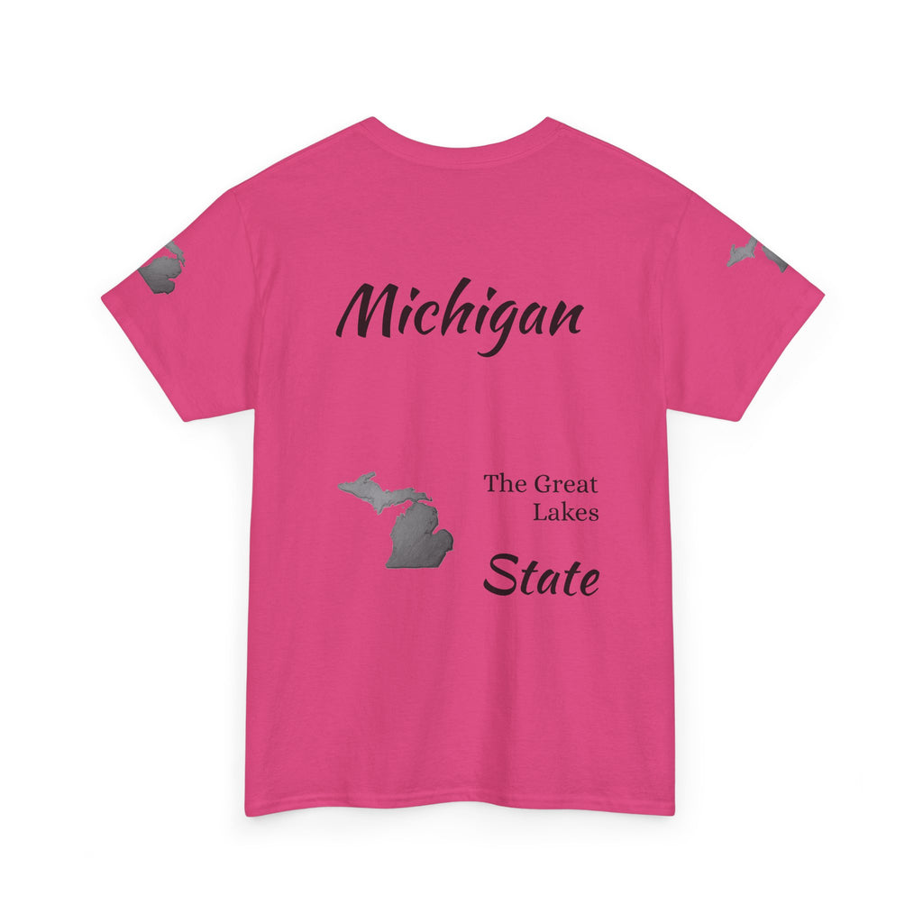 Michigan State Map T-Shirt — The Great Lakes Tee