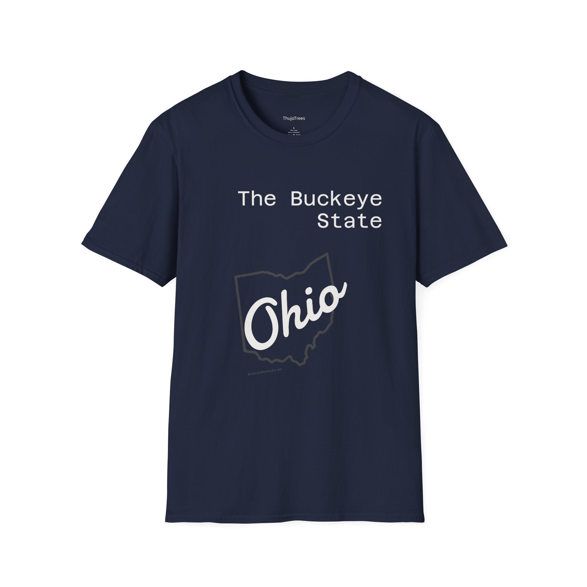 Ohio State Graphic T-Shirt Dark Colors Casual Wear, Gift for Ohioans, State Pride Shirt, Unisex Tee