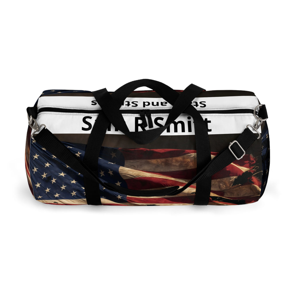 Personalized Patriotic Duffel Bag – Distressed Flag Design
