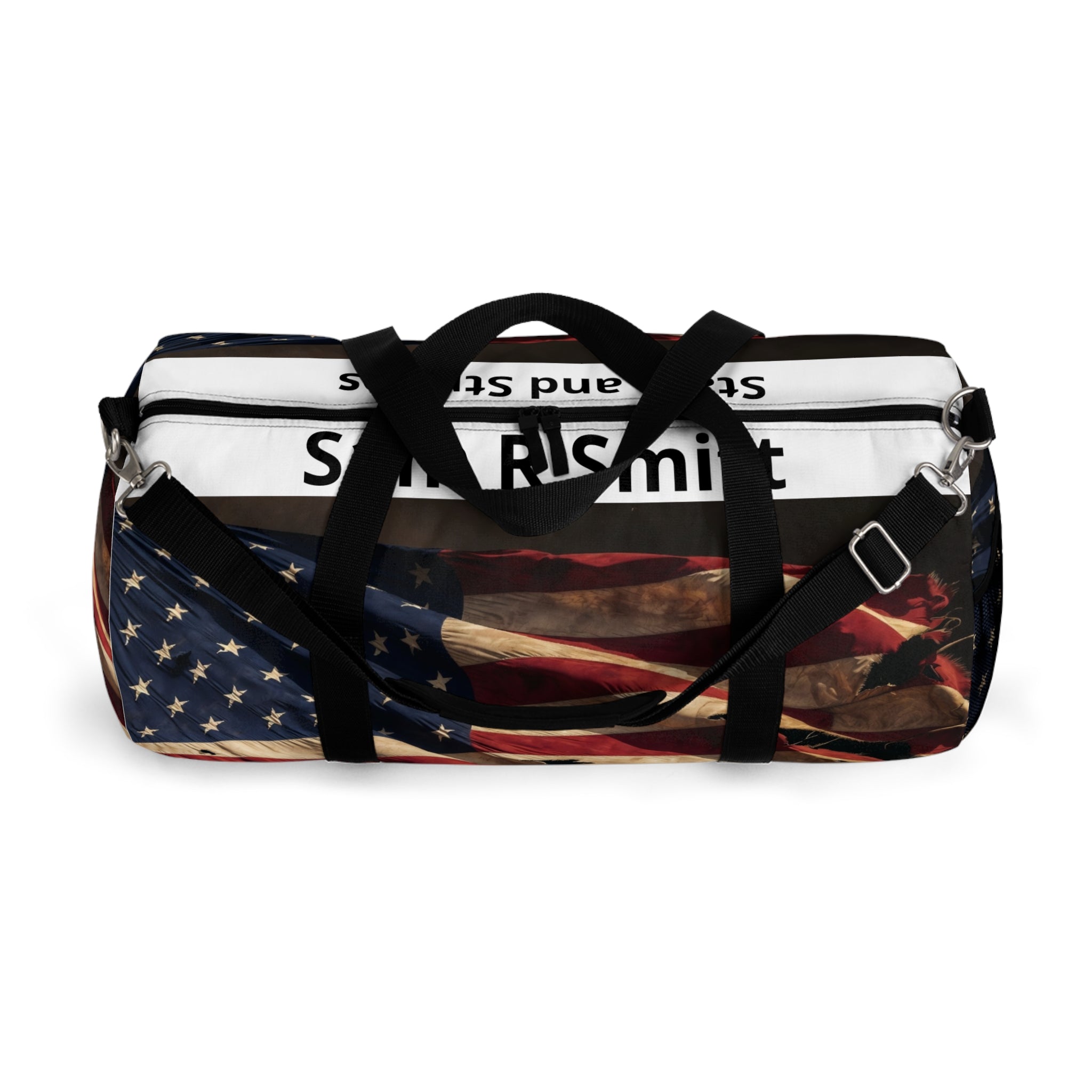 Personalized Patriotic Duffel Bag – Distressed Flag Design