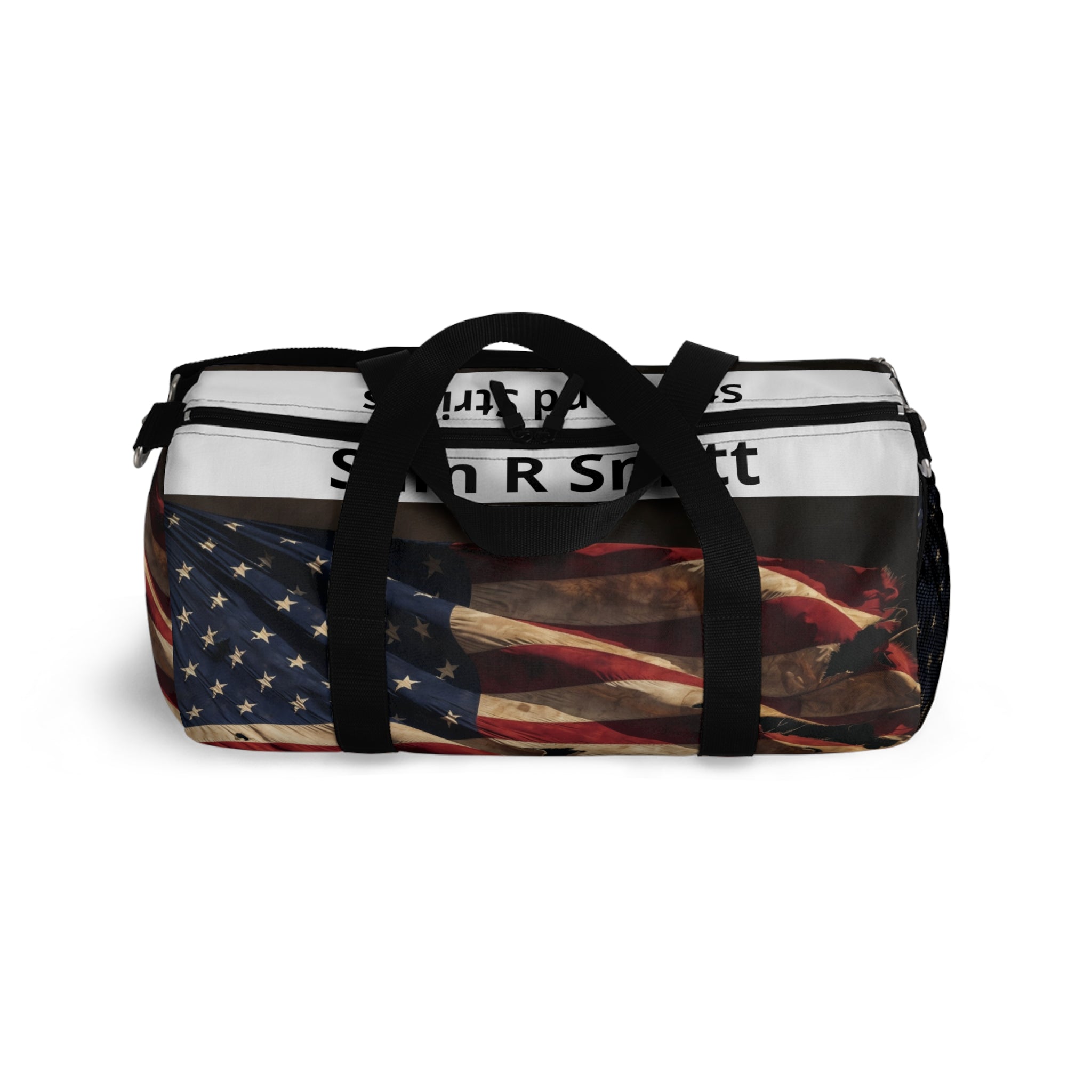Personalized Patriotic Duffel Bag – Distressed Flag Design