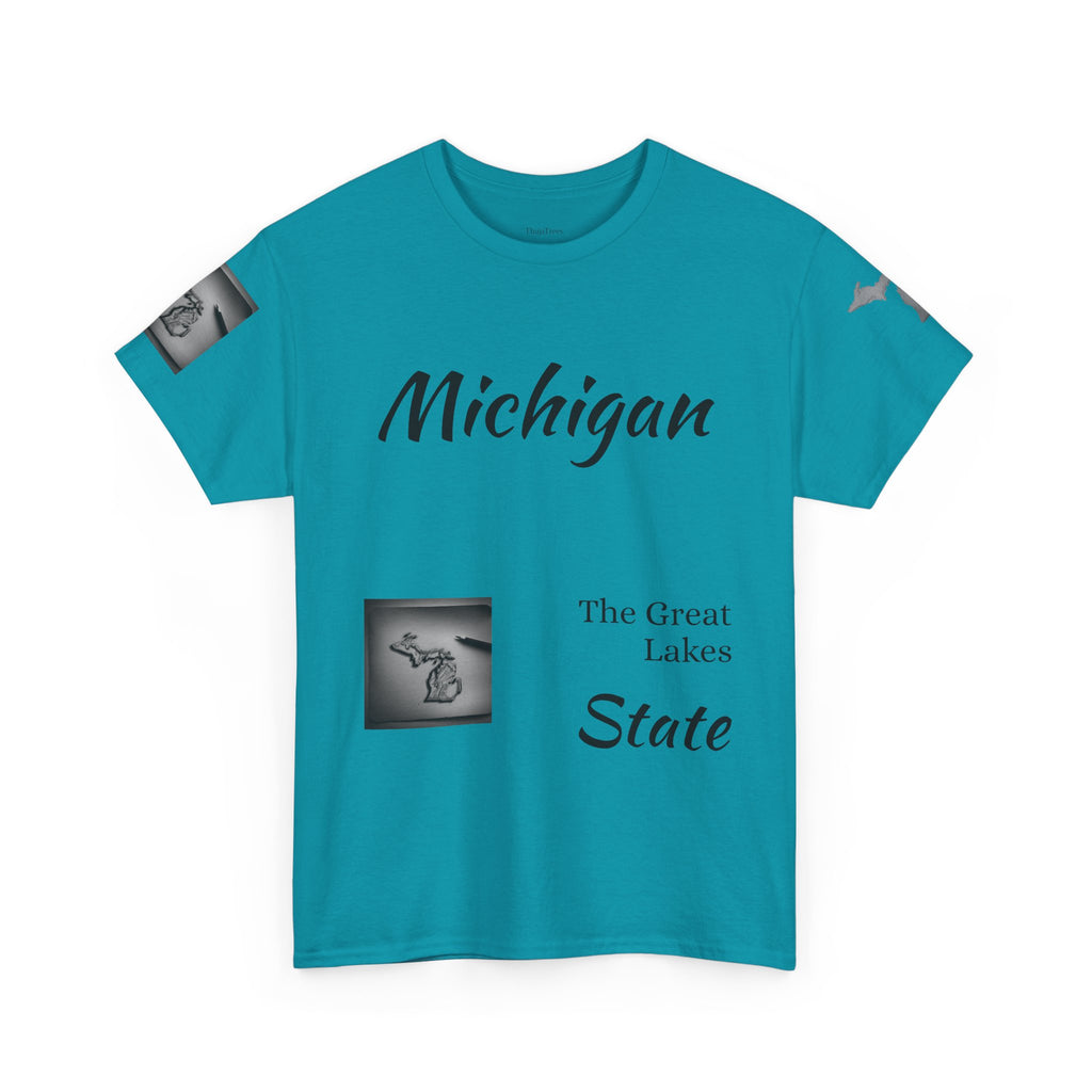 Michigan Great Lakes map T-Shirt | Great Lakes Michigan tee