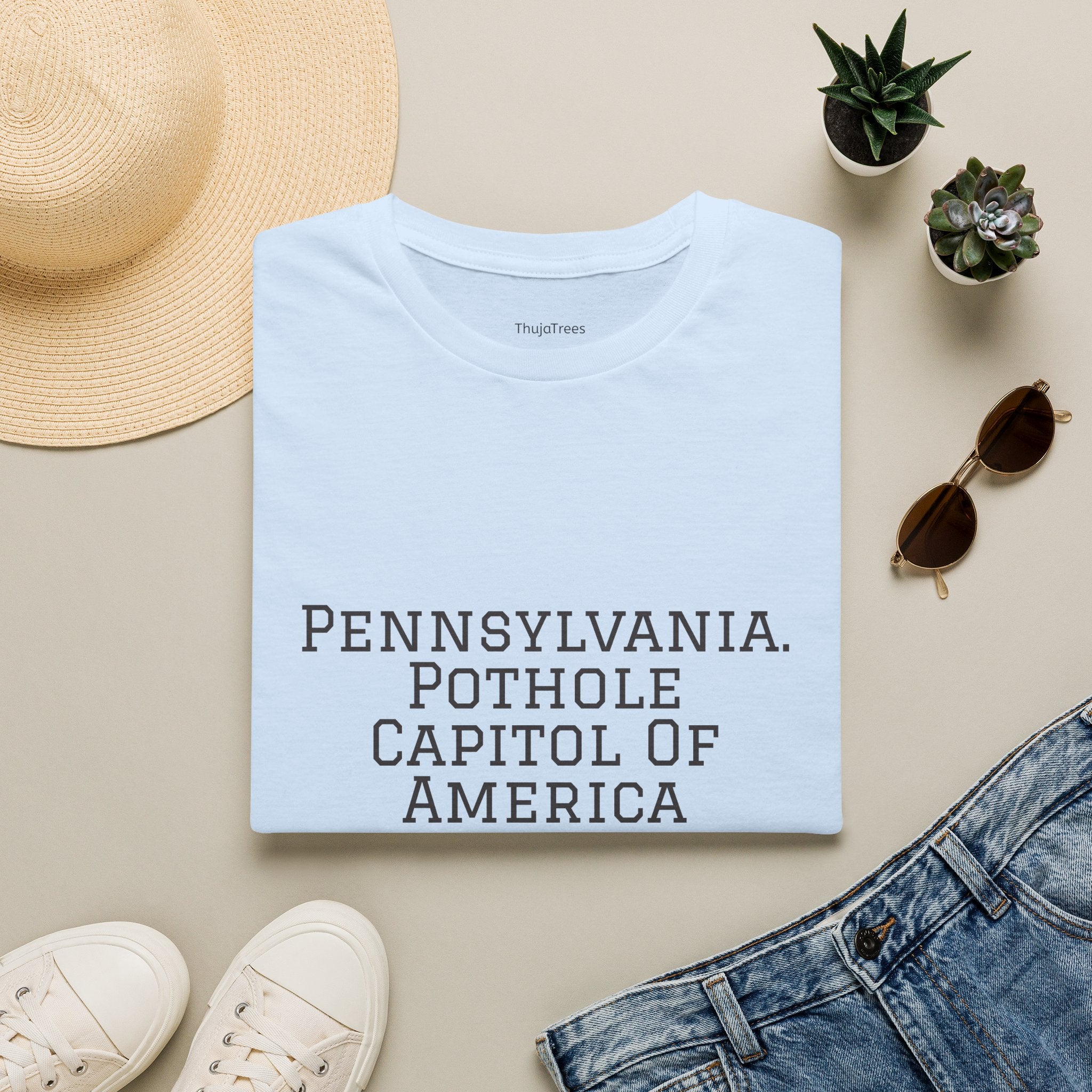 Funny Pennsylvania T-Shirt | Pothole Tee, Road Trip Gift