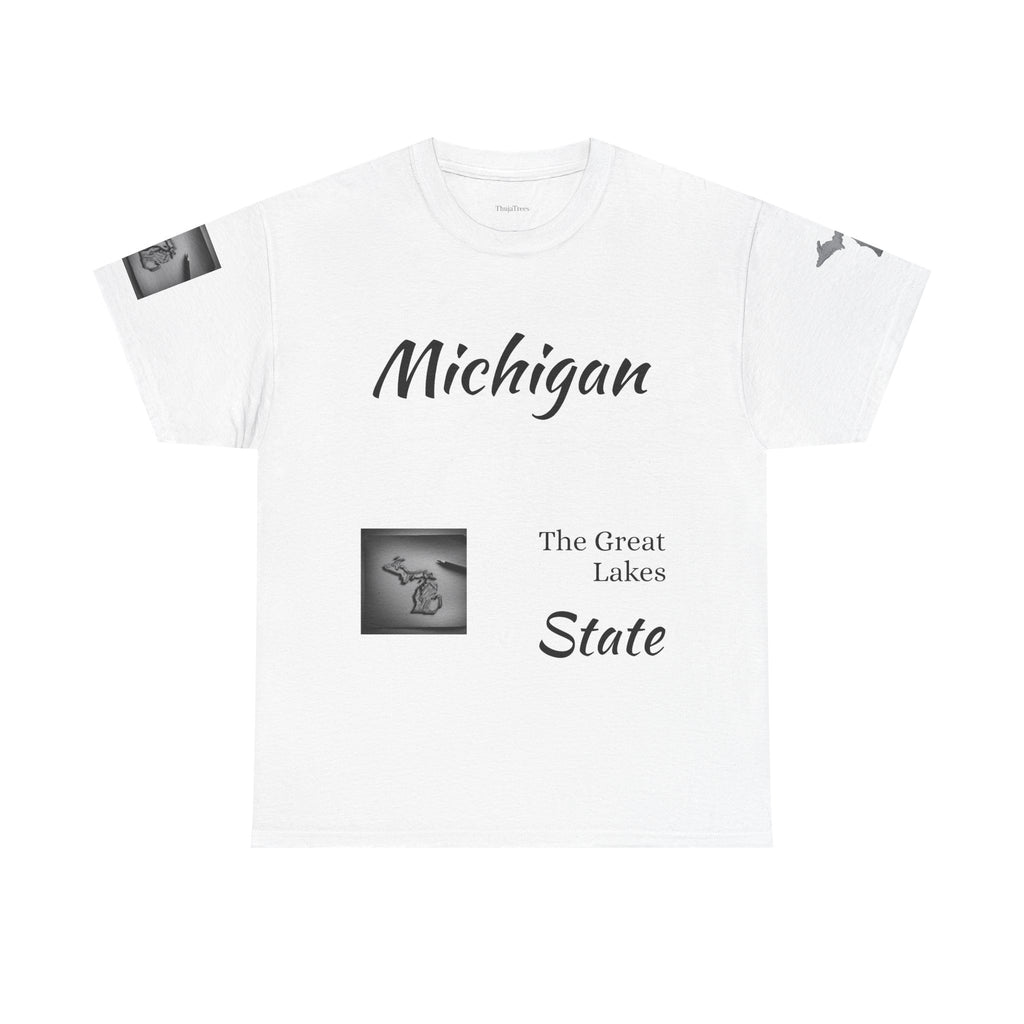 Michigan Great Lakes Map T-Shirt | State Pride Tee