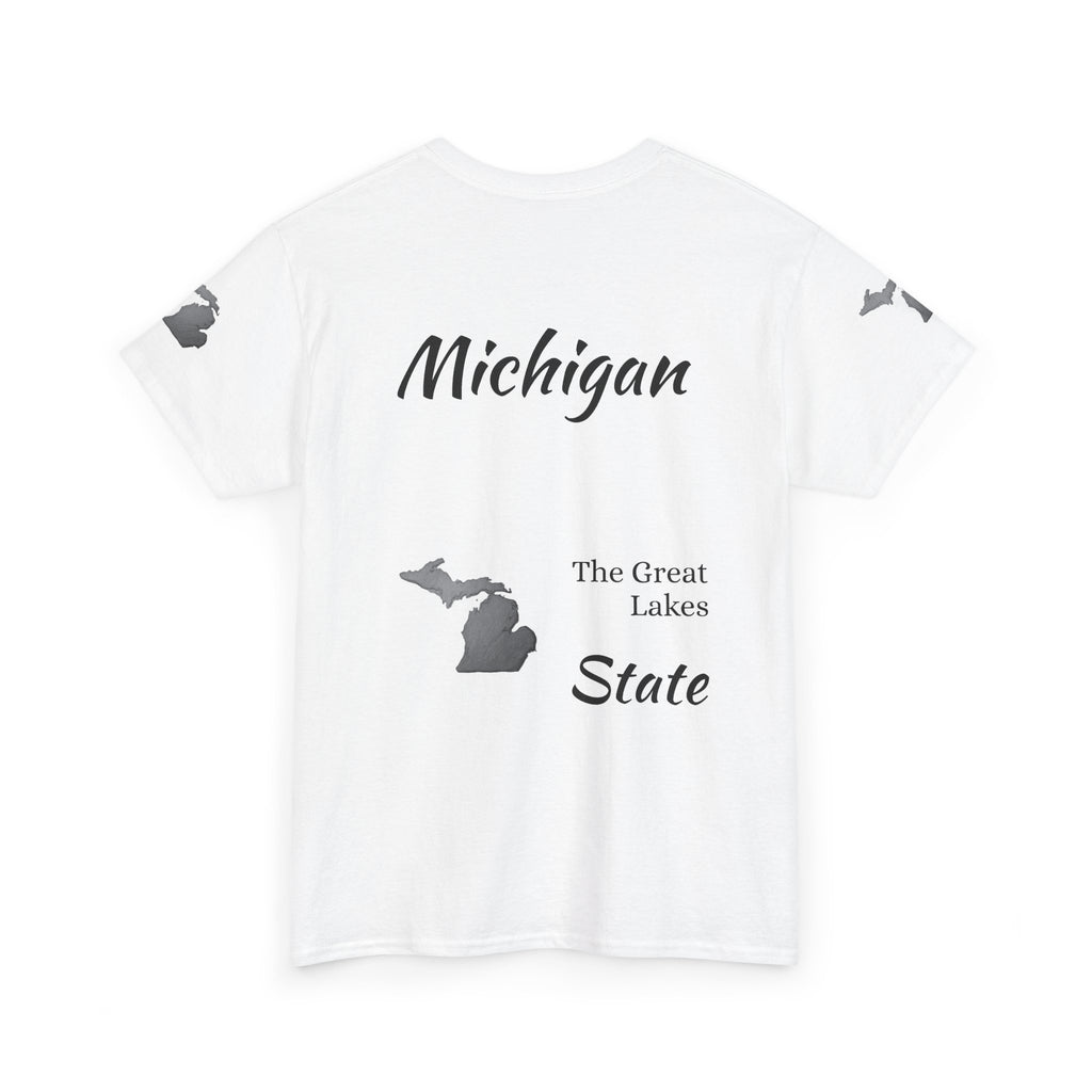 Michigan State Map T-Shirt — The Great Lakes Tee