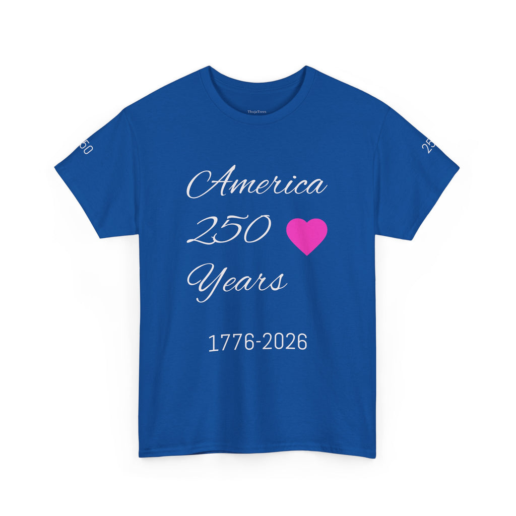 Unisex Heavy Cotton Tee Shirt celebrate America 250 Patriotic apparel