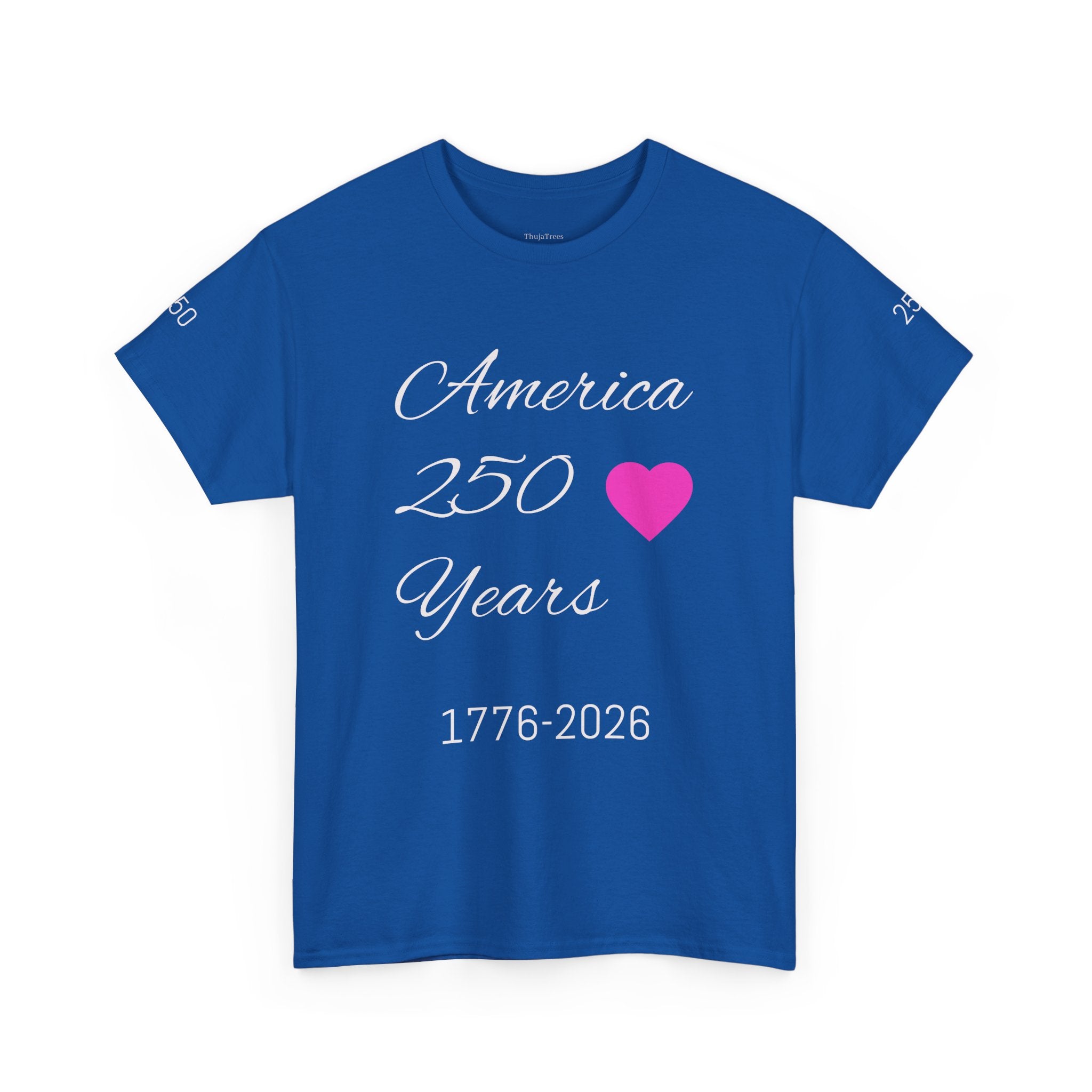 Unisex Heavy Cotton Tee Shirt celebrate America 250 Patriotic apparel