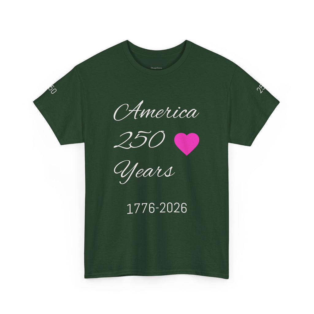 Unisex Heavy Cotton Tee Shirt celebrate America 250 Patriotic apparel
