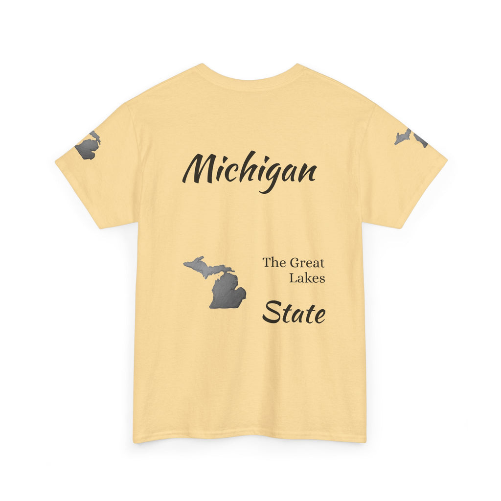 Michigan State Map T-Shirt — The Great Lakes Tee