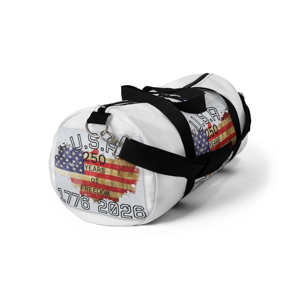 USA 250 Years of Freedom Duffel Bag — 1776–2026 Patriotic Travel Duffel