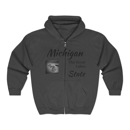 Michigan Great Lakes Full Zip Hoodie | Midwest State Pride