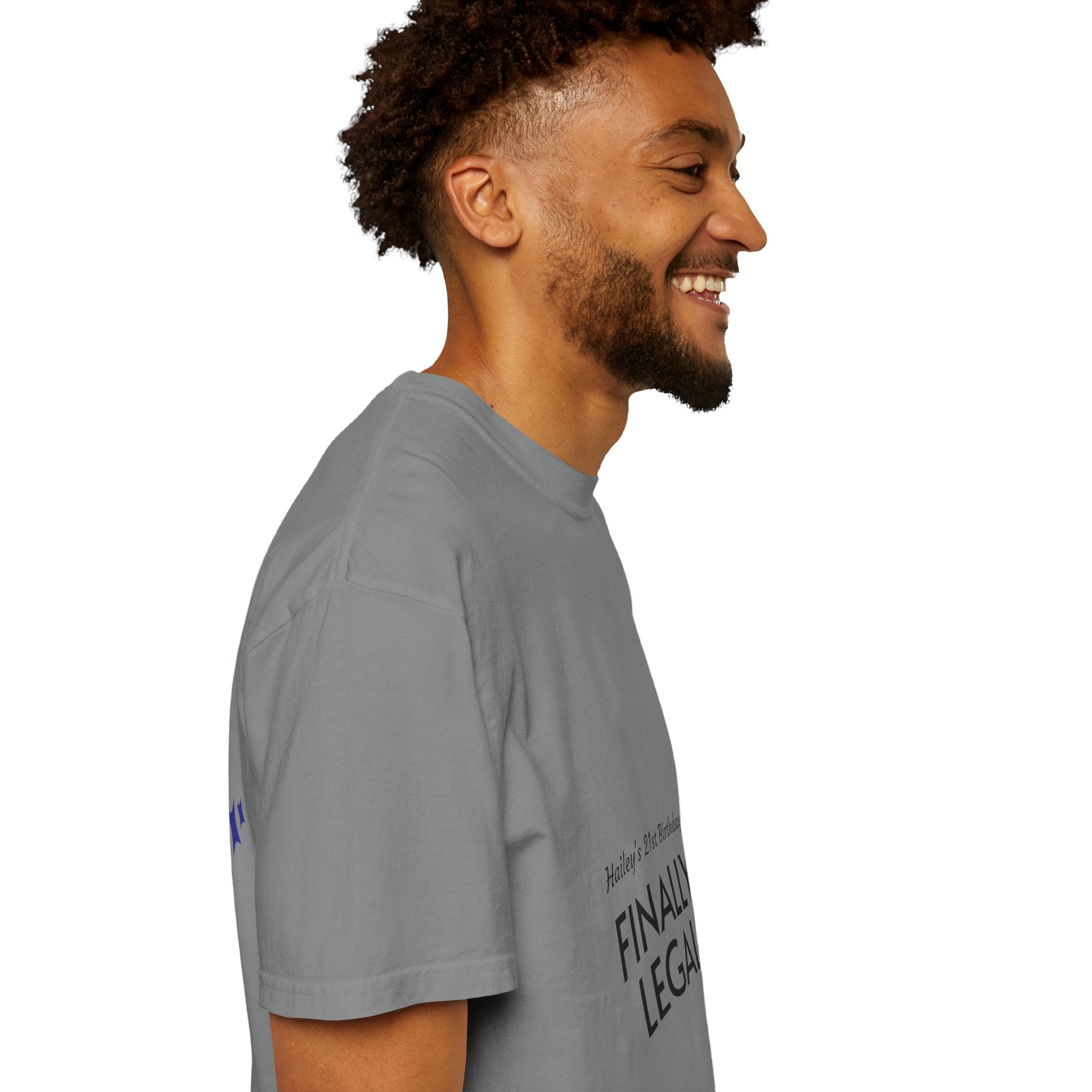 Finally Legal 21st Birthday T-Shirt — "Finally Legal" Front & "Oh My Stars" Back Birthday Tee