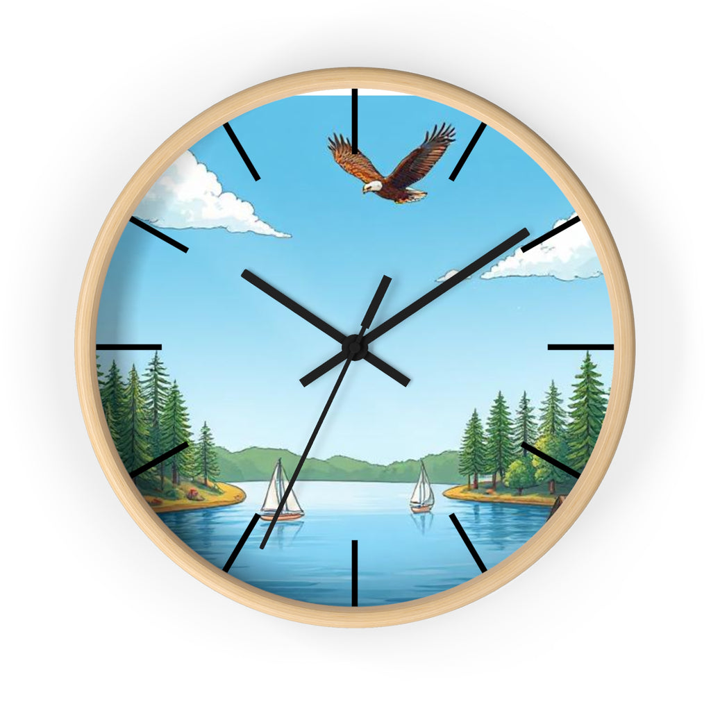 Rustic Nature Wall Clock | Bird Lover Cabin & Lakehouse Decor
