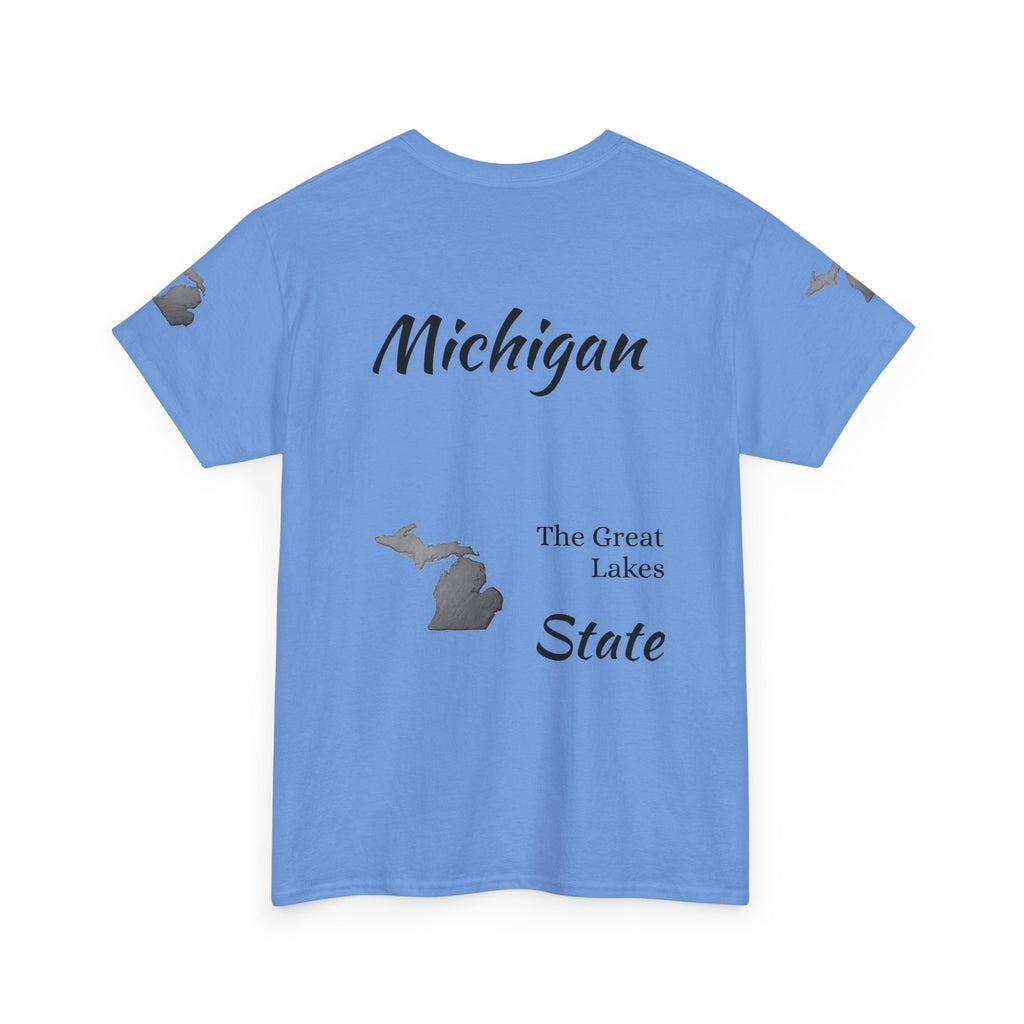 Michigan State Map T-Shirt — The Great Lakes Tee