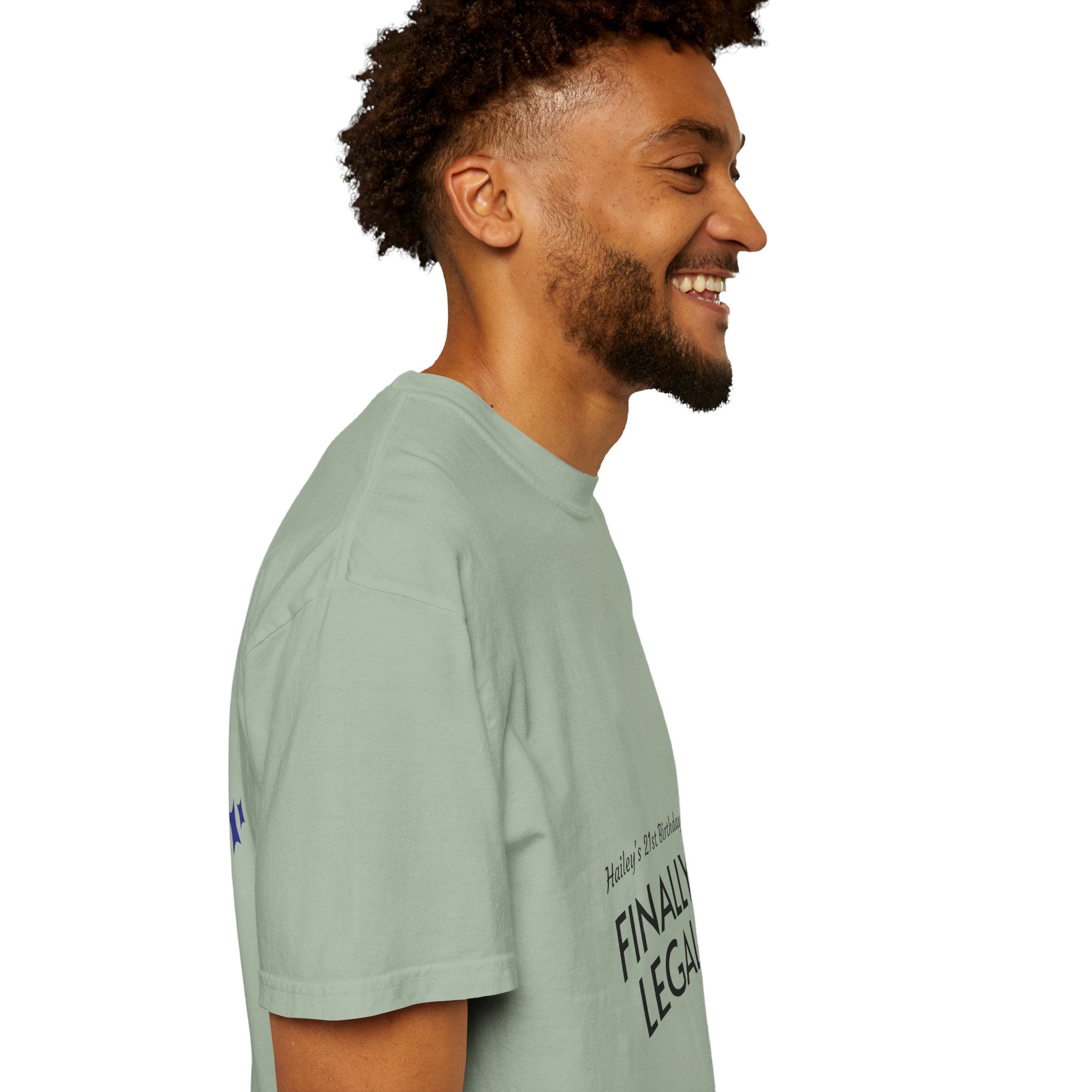 Finally Legal 21st Birthday T-Shirt — "Finally Legal" Front & "Oh My Stars" Back Birthday Tee