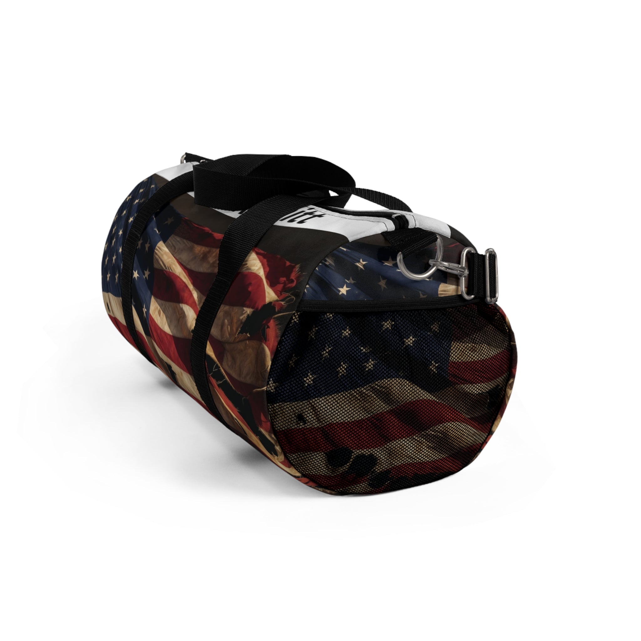Personalized Patriotic Duffel Bag – Distressed Flag Design