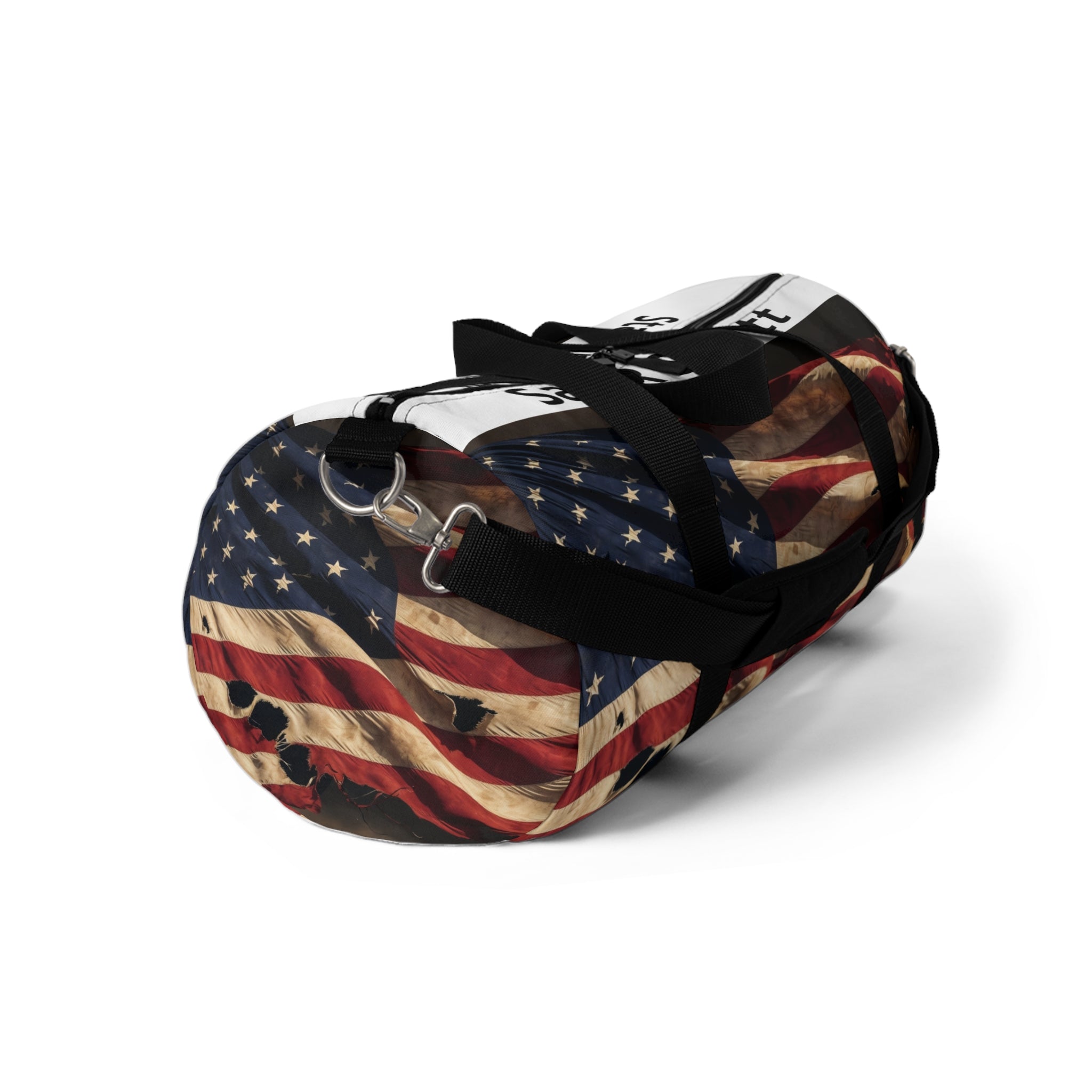 Personalized Patriotic Duffel Bag – Distressed Flag Design