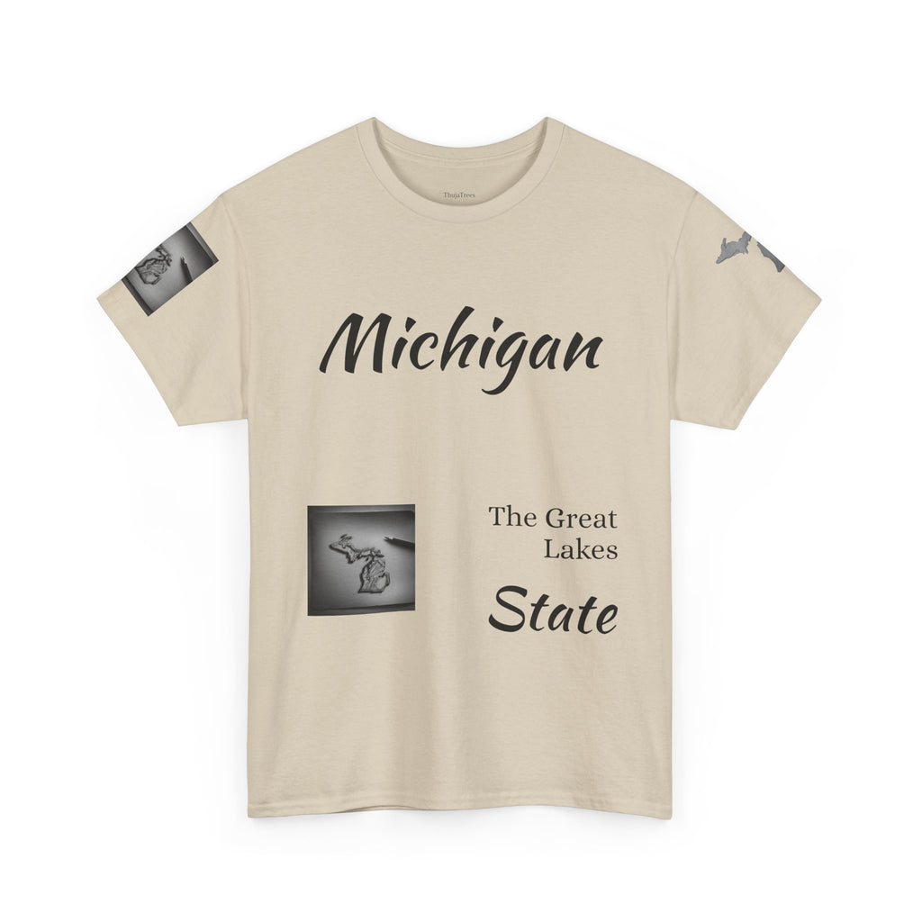Michigan T-Shirt Light | Great Lakes State Souvenir Tee