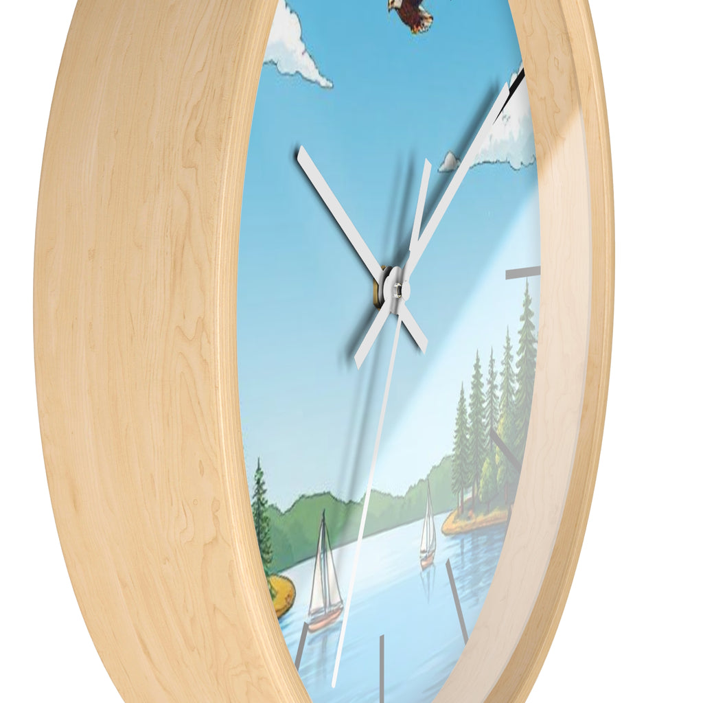 Nature-Inspired Wall Clock, Rustic Home Decor, Lakehouse Aesthetic, Perfect Gift for Bird Lovers, Cabin Decor