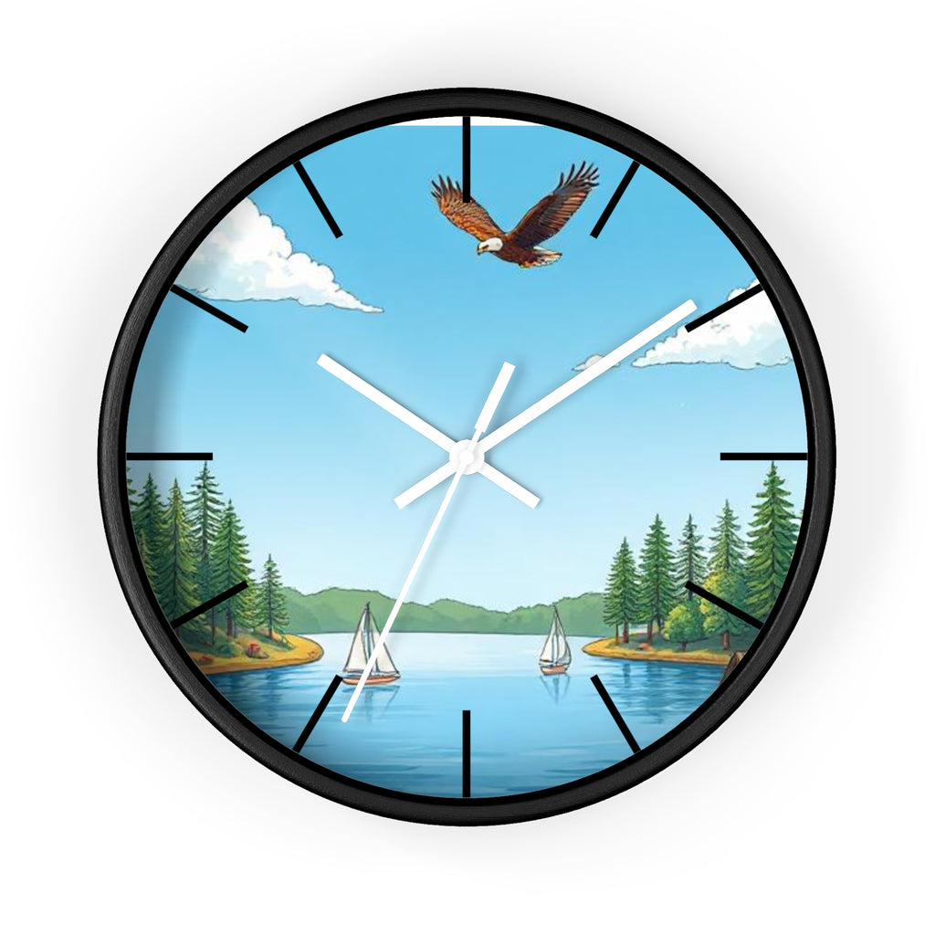 Rustic Nature Wall Clock | Bird Lover Cabin & Lakehouse Decor