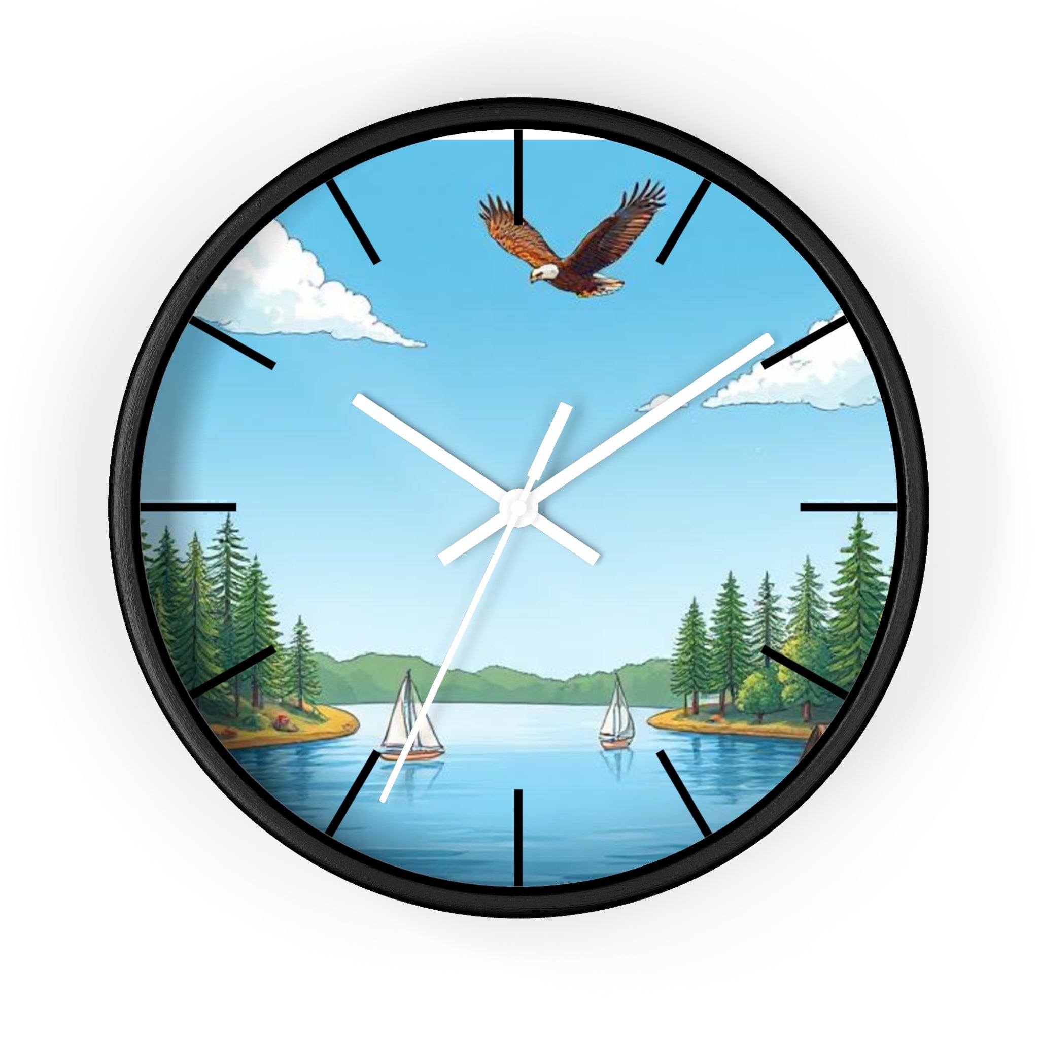 Nature-Inspired Wall Clock, Rustic Home Decor, Lakehouse Aesthetic, Perfect Gift for Bird Lovers, Cabin Decor