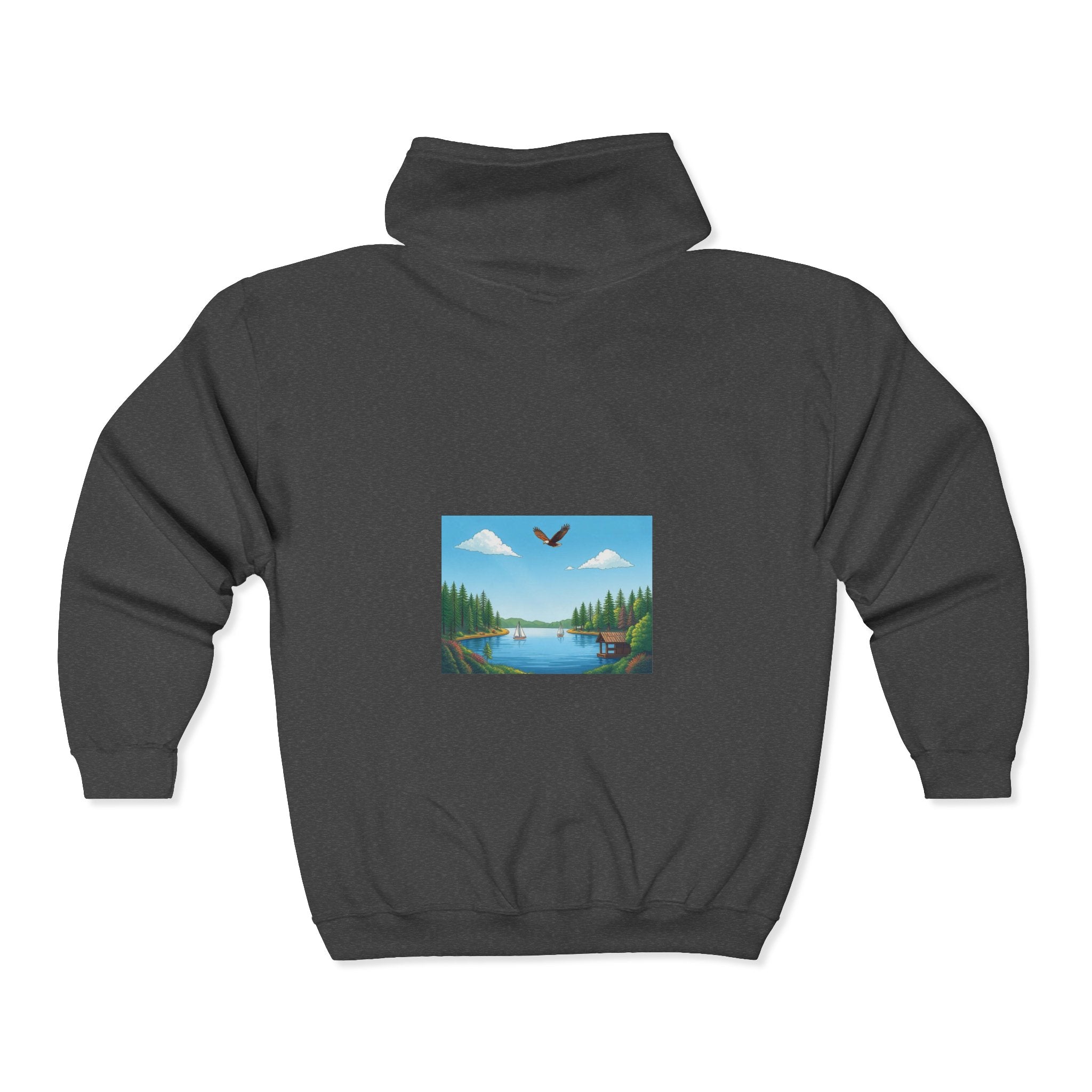 Michigan Great Lakes State Full Zip Hoodie Sweatshirt, Hooded Jacket, Michigan Lover Gift, Midwest Apparel, Lake Michigan Sweatshirt