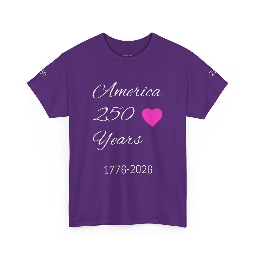 Unisex Heavy Cotton Tee Shirt celebrate America 250 Patriotic apparel
