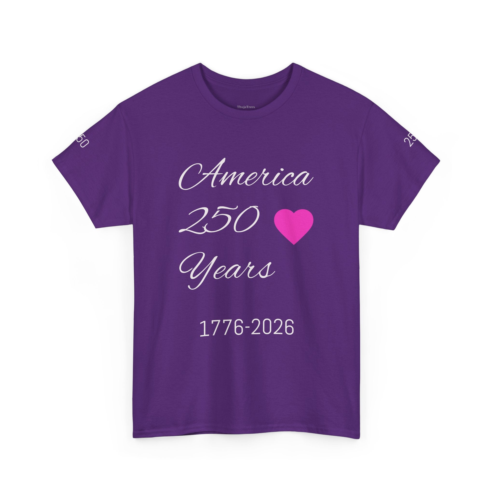 Unisex Heavy Cotton Tee Shirt celebrate America 250 Patriotic apparel