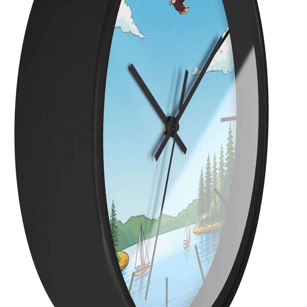 Nature-Inspired Wall Clock, Rustic Home Decor, Lakehouse Aesthetic, Perfect Gift for Bird Lovers, Cabin Decor