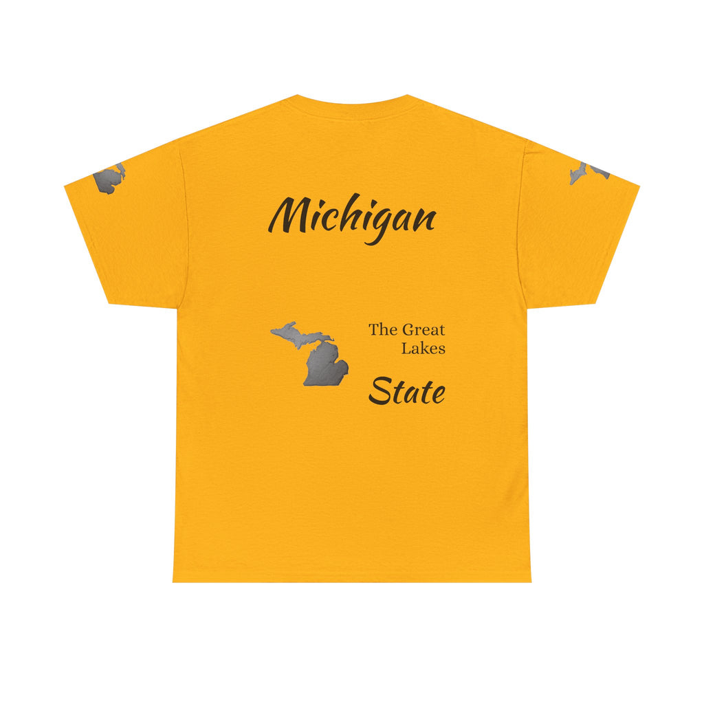 Michigan State Map T-Shirt — The Great Lakes Tee