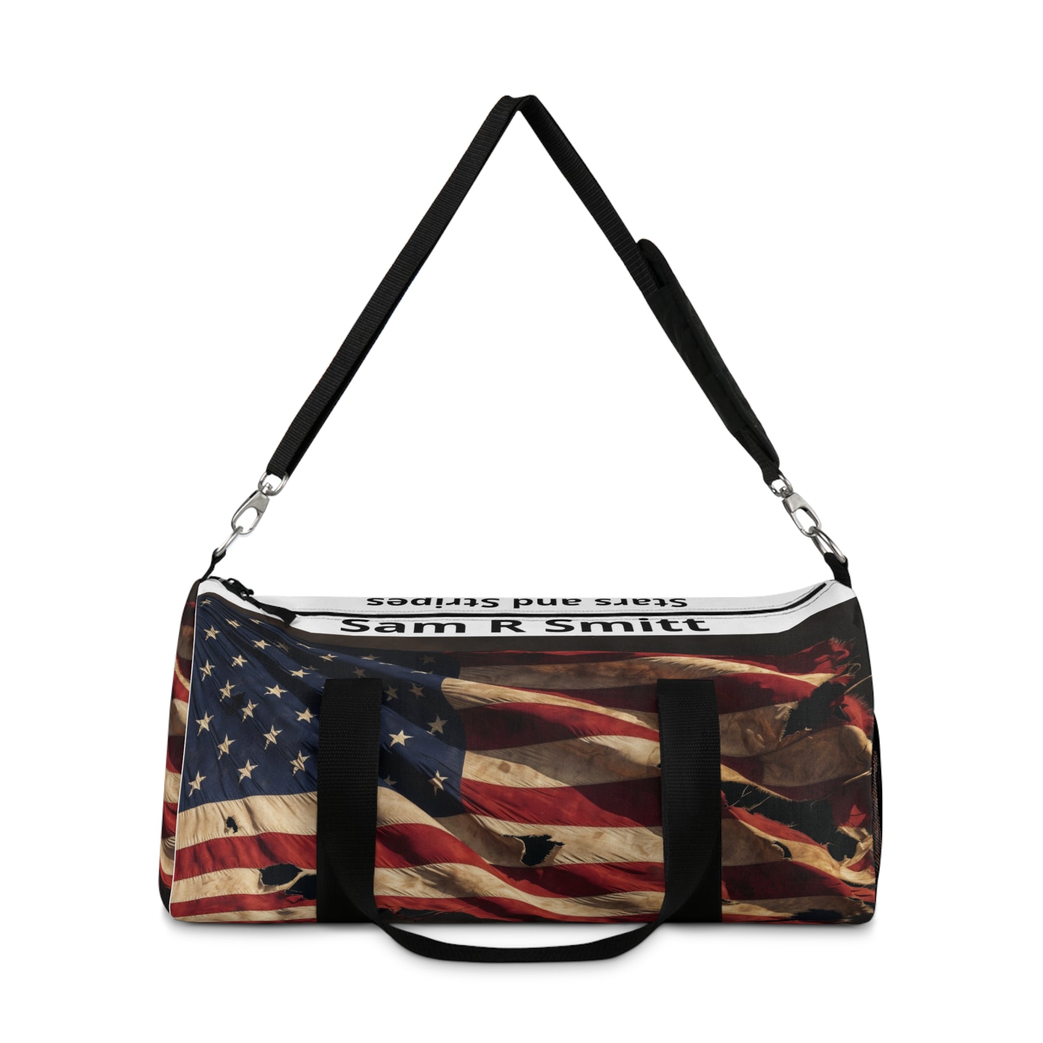 Personalized Patriotic Duffel Bag – Distressed Flag Design