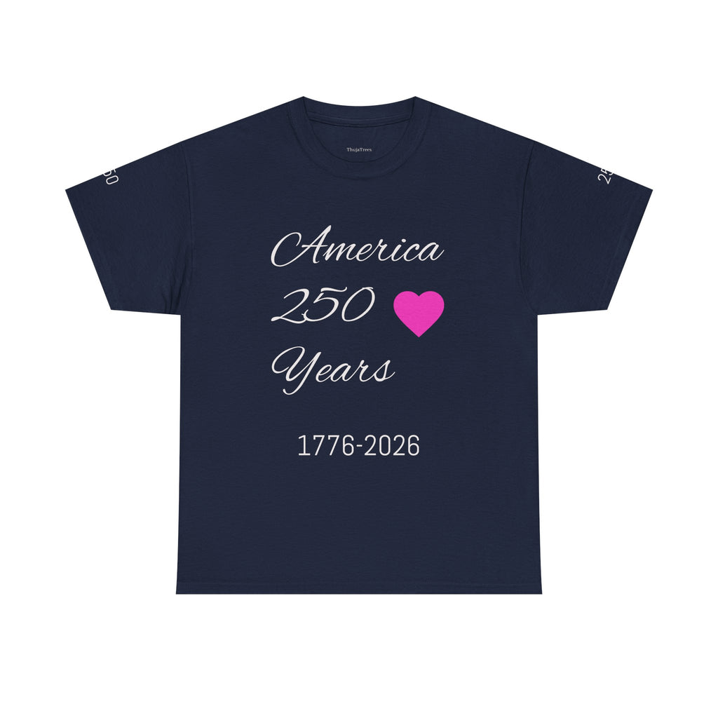 Unisex Heavy Cotton Tee Shirt celebrate America 250 Patriotic apparel