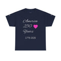 Unisex Heavy Cotton Tee Shirt celebrate America 250 Patriotic apparel